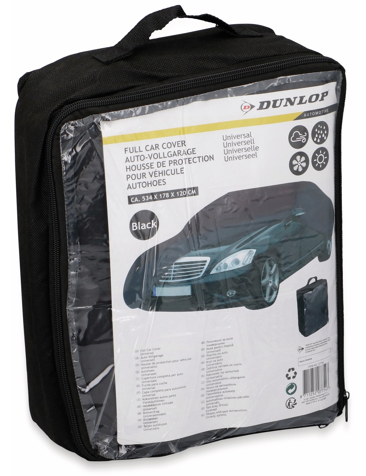 DUNLOP Auto-Vollgarage Universal, 534x178x120 cm, schwarz DUNLOP Auto-Vollgarage Universal, 534x178x120 cm, schwarz