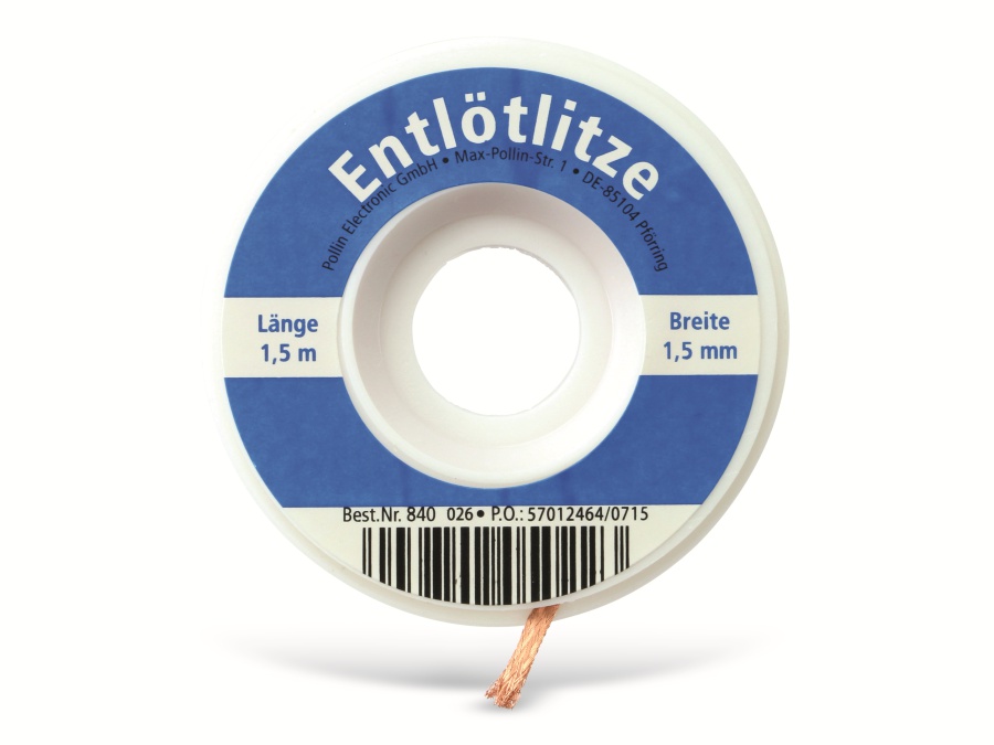 Entlötlitze, 1,5 mm, 1,5 m Entlötlitze, 1,5 mm, 1,5 m