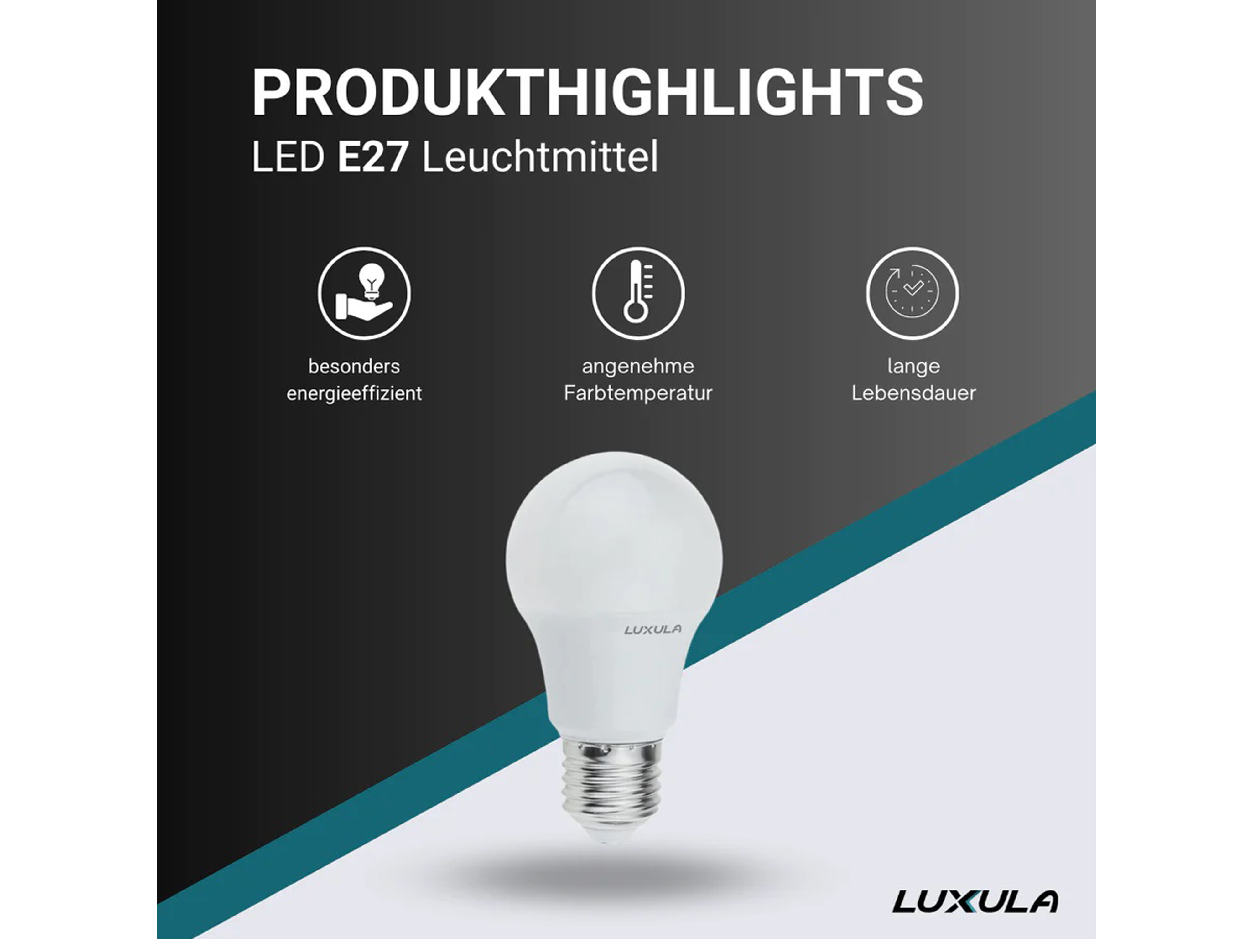 LUXULA LED-Lampe, Tropfenform, E27, EEK: F, 9W, 835lm, 2700K LUXULA LED-Lampe, Tropfenform, E27, EEK: F, 9W, 835lm, 2700K