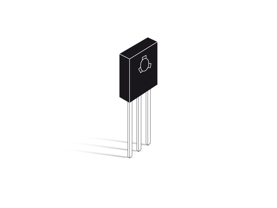 Transistor BD 238, PNP, 80 V, 2 A Transistor; Leistung, TBD238