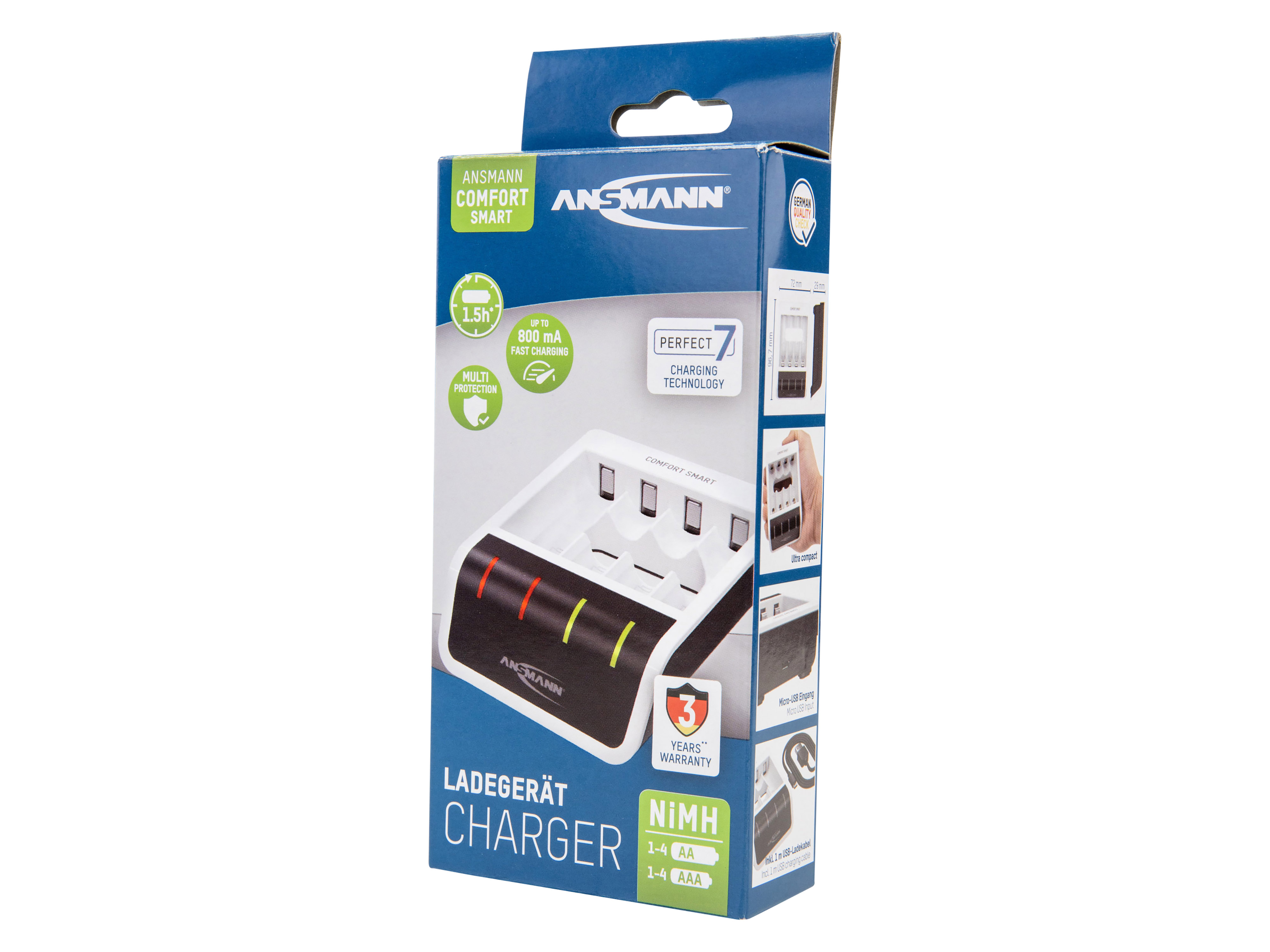ANSMANN Ladegerät Comfort Smart, mit USB-Eingang ANSMANN Ladegerät Comfort Smart, mit USB-Eingang