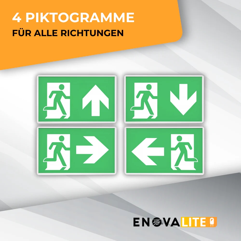 ENOVALITE LED-Fluchtwegleuchte inkl. 8 h Notstromakku ENOVALITE LED-Fluchtwegleuchte inkl. 8 h Notstromakku