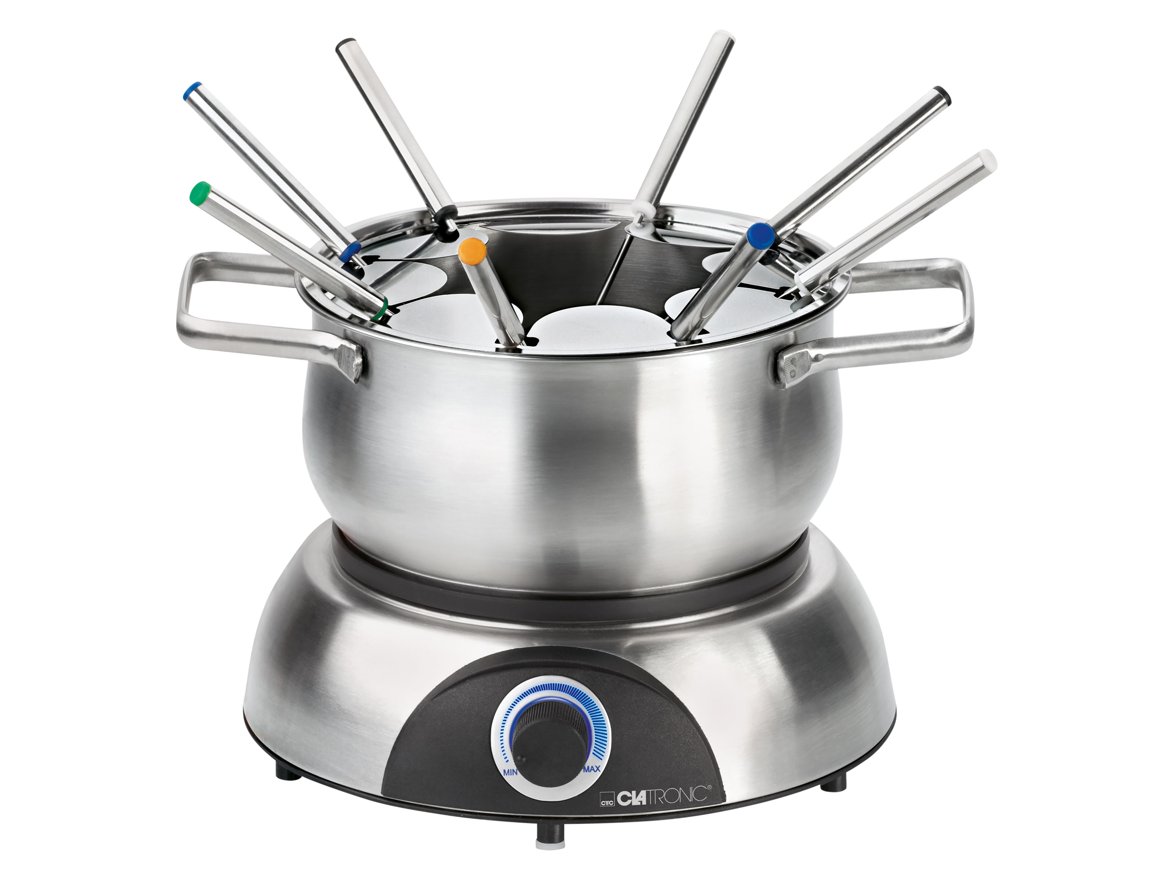 CLATRONIC Fondue-Set FD 3783, Edelstahl Topf, 8 Personen, 1,2 L, 1400W CLATRONIC Fondue-Set FD 3783, Edelstahl Topf, 8 Personen, 1,2 L, 1400W