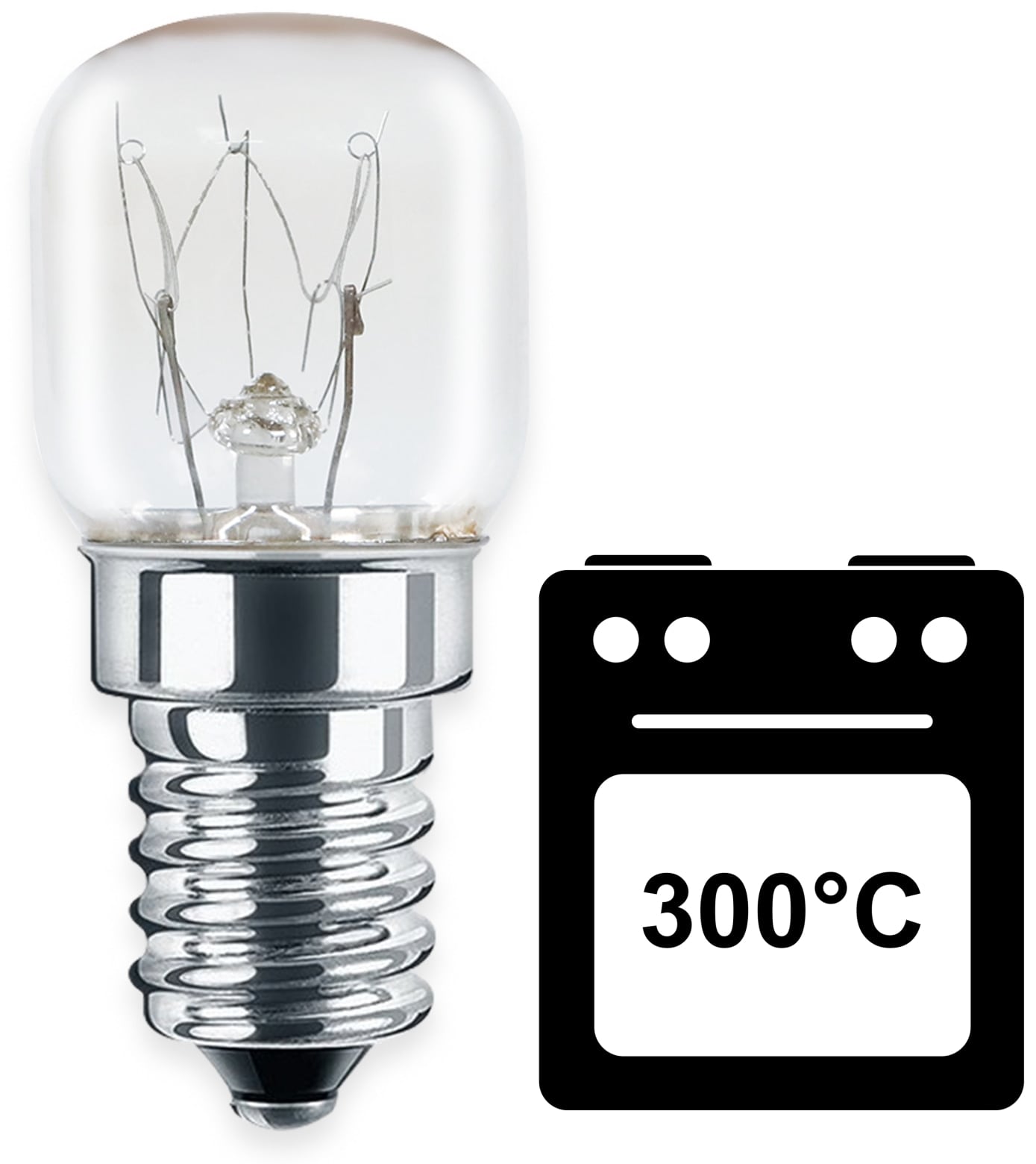 BLULAXA AGL Backofenlampe T22, E14, 15 W, 300°C, 90 lm, 2400K, 22x48 mm BLULAXA AGL Backofenlampe T22, E14, 15 W, 300°C, 90 lm, 2400K, 22x48 mm