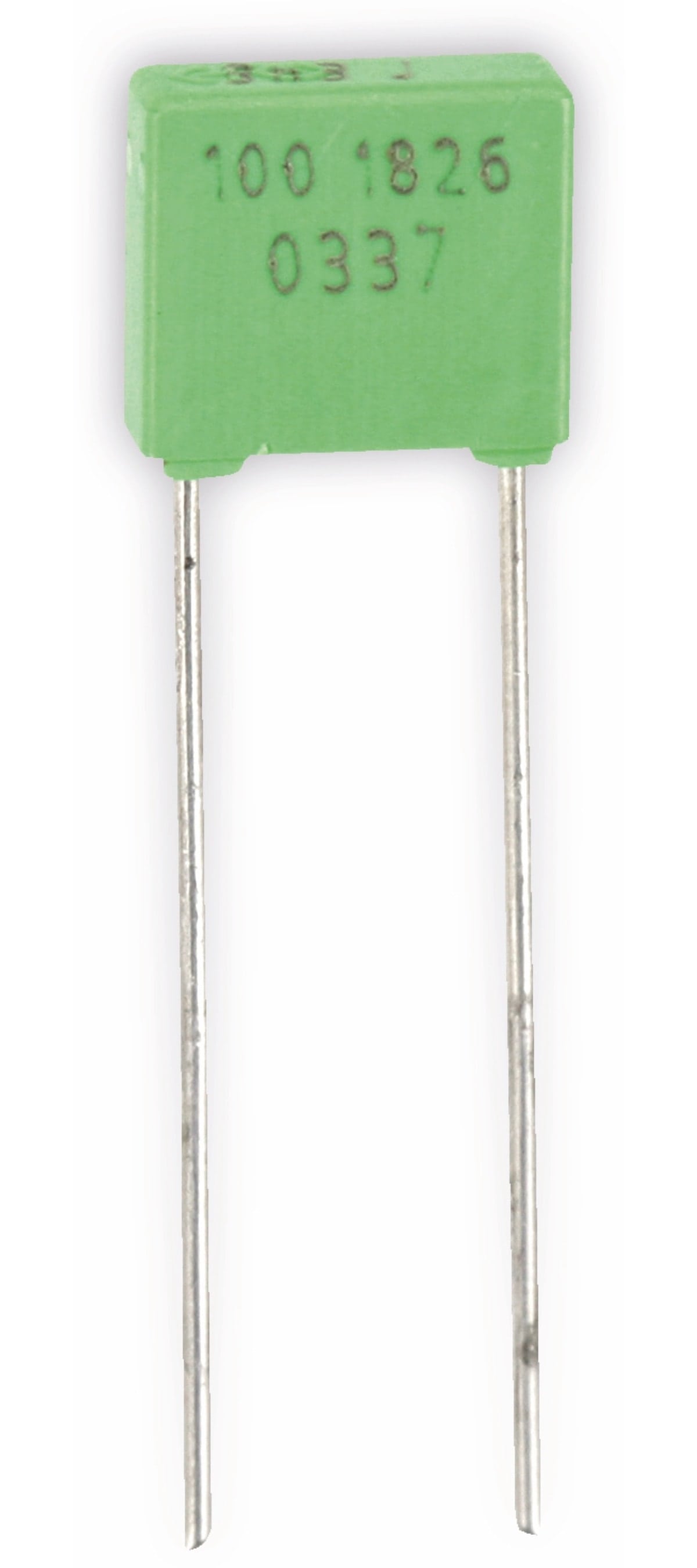 Folien-Kondensator, 3,3 nF, 100 V, radial, RM 5 Folien-Kondensator, 3,3 nF, 100 V