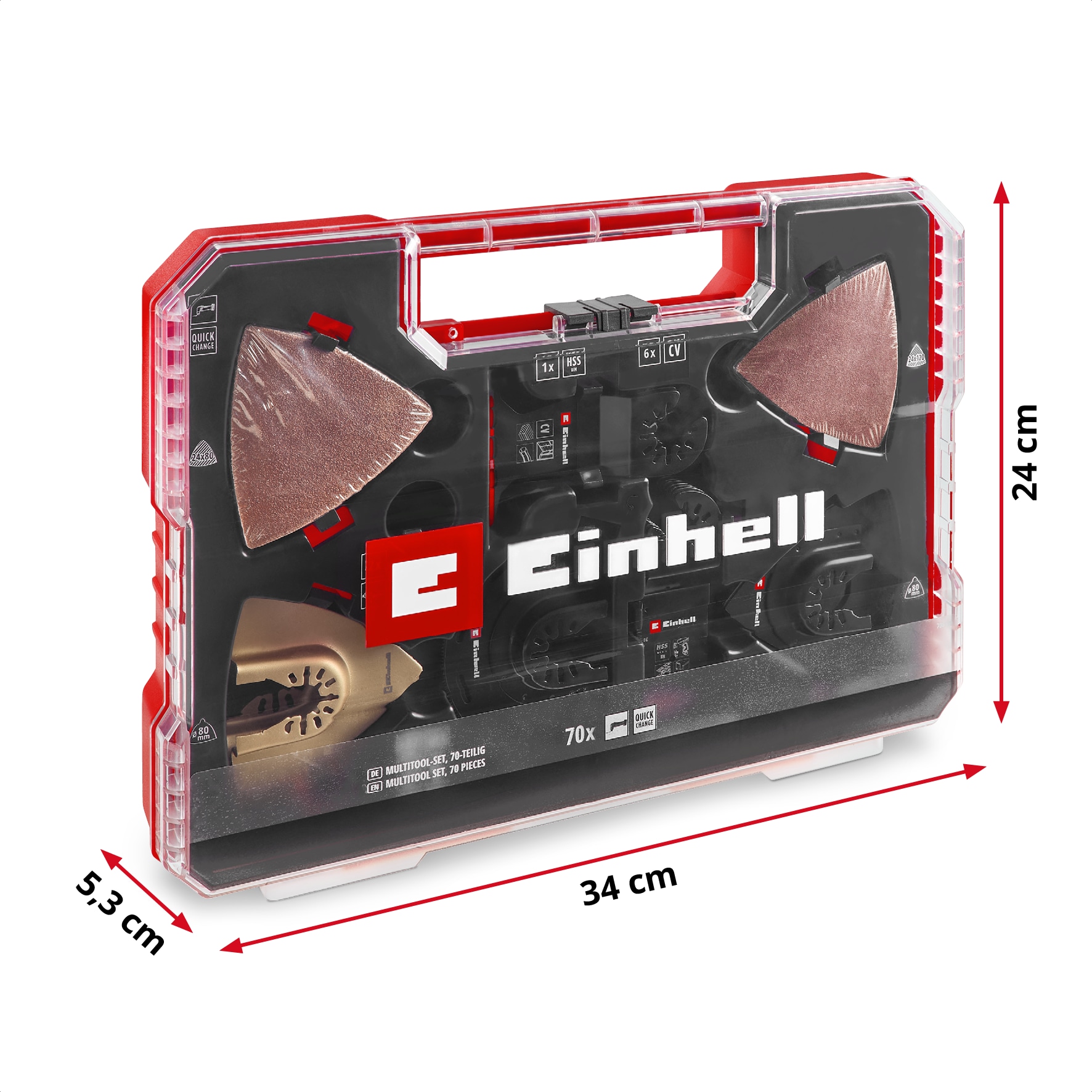 EINHELL Multitool-Set, 708170, XXL-Case, 70-teilig EINHELL Multitool-Set, 708170, XXL-Case, 70-teilig