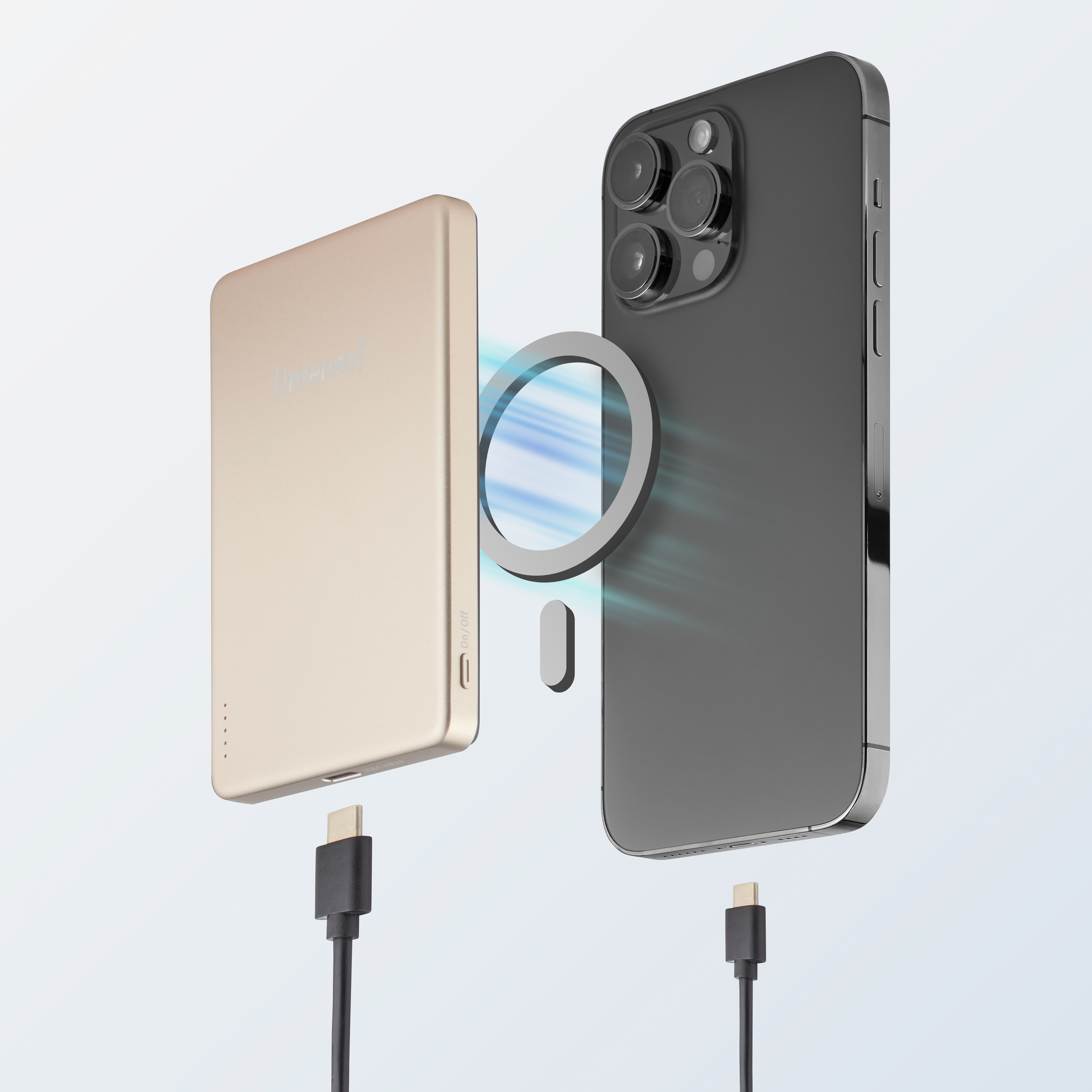 Powerbank INTENSO Magnetic Wireless, MW 5000, 5000 mAh, champange
