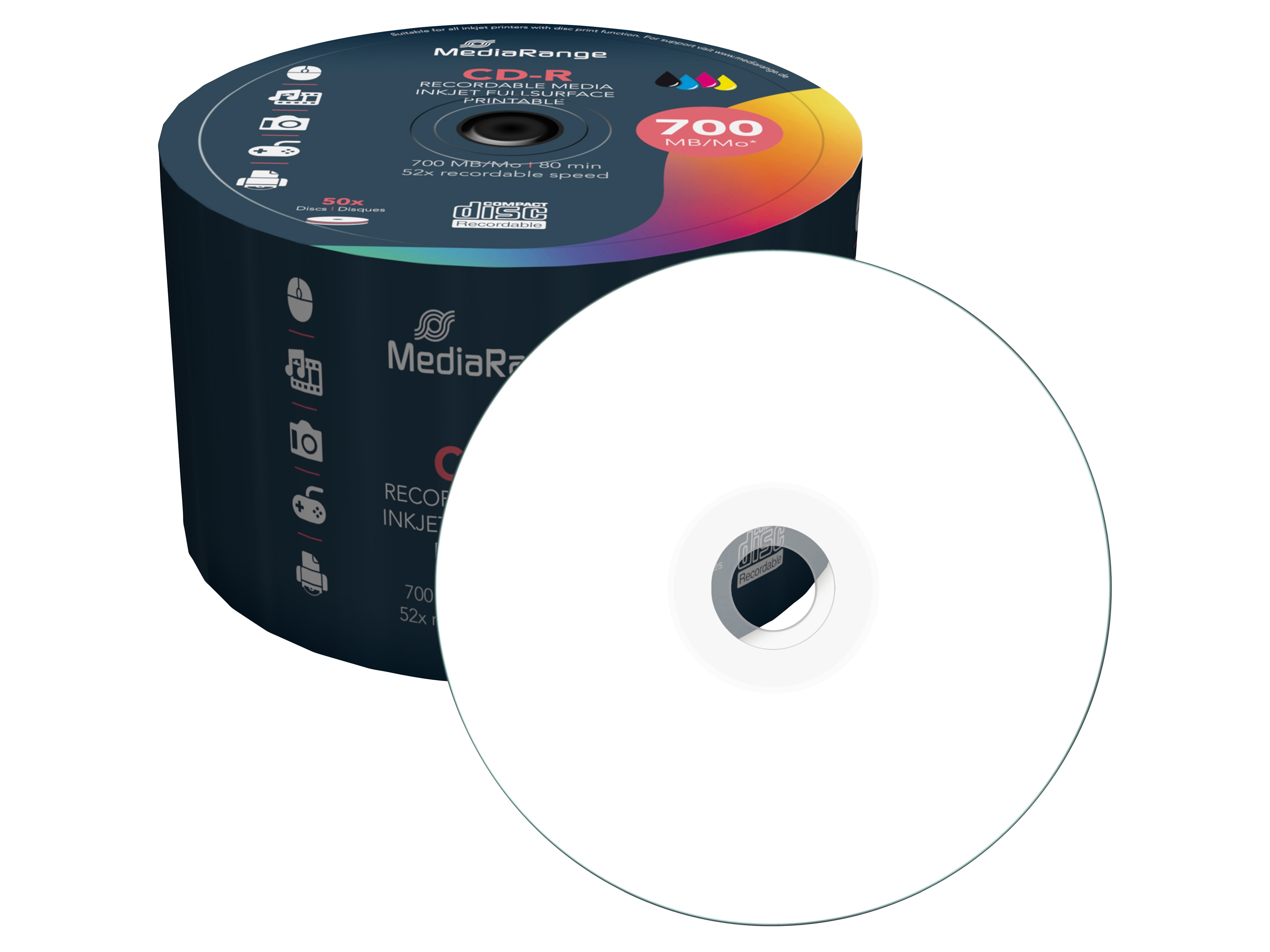 MEDIARANGE CD-Spindel MR208 80min 700MB MEDIARANGE CD-Spindel MR208 80min 700MB