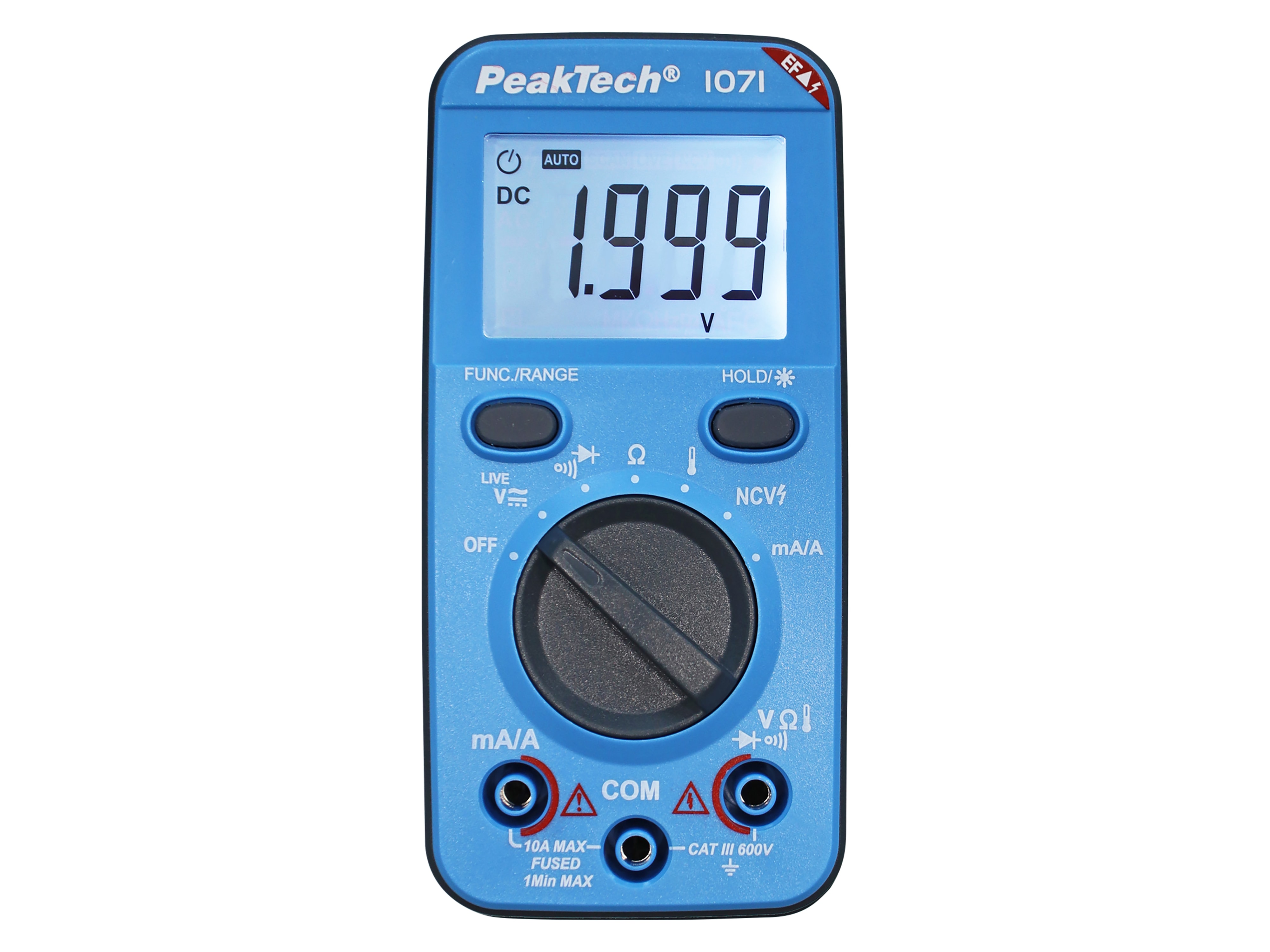PEAKTECH Multimeter, P 1071, 600 V AC/DC, NCV PEAKTECH Multimeter, P 1071, 600 V AC/DC, NCV