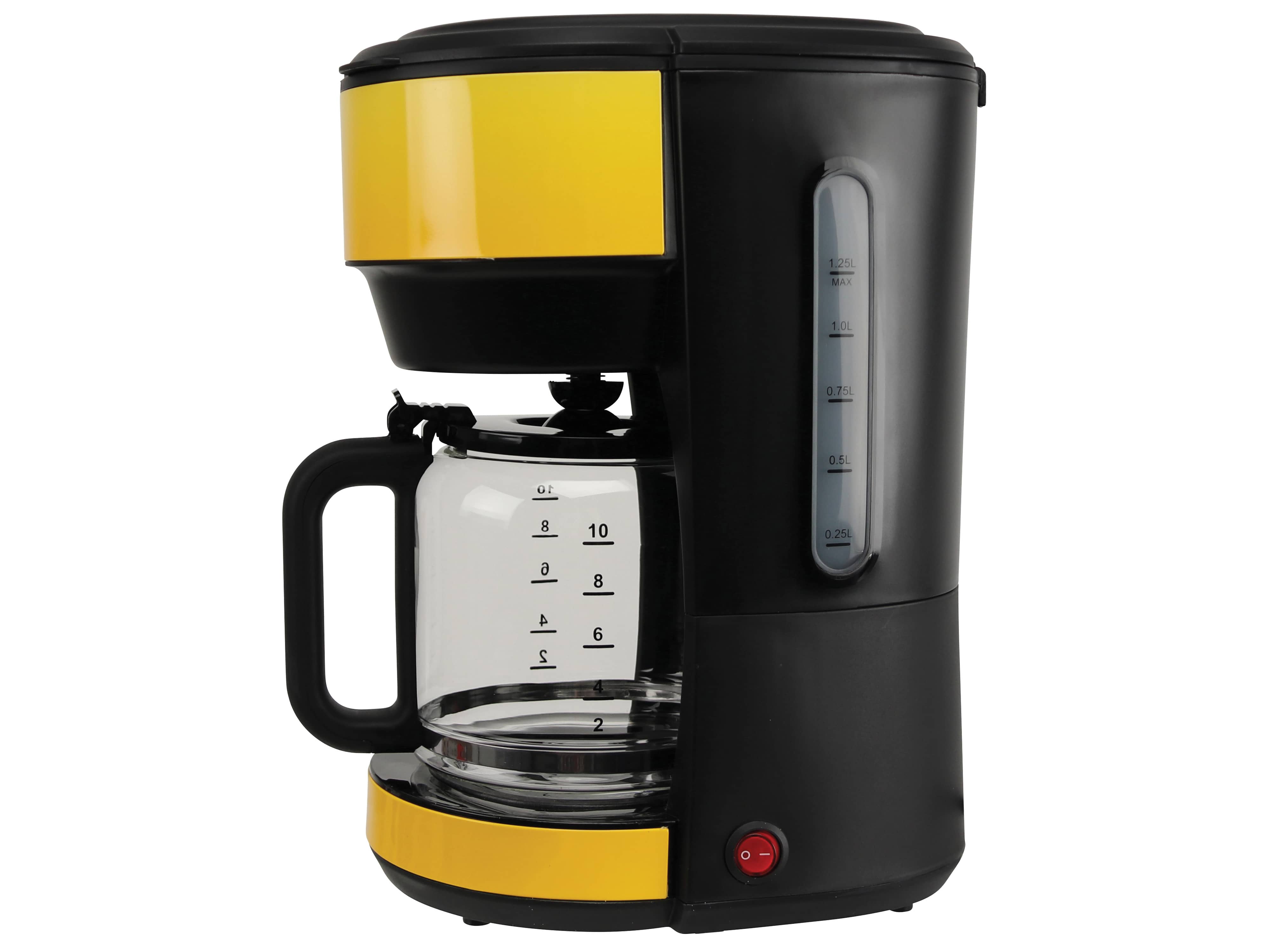 Kaffeemaschine, Ombré, 1000 W, schwarz/gelb Kaffeemaschiene, Ombré, 1000 W, schwarz/gelb