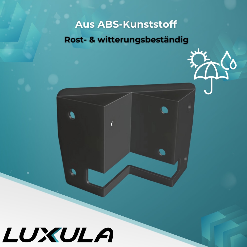 LUXULA Eckwandhalterung für Fluter LX400190, 191, 192, 193, schwarz LUXULA Eckwandhalterung für Fluter LX400190, 191, 192, 193, schwarz