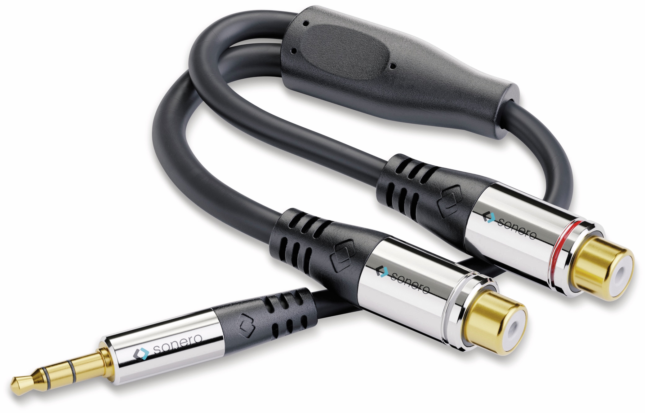 SONERO Audioadapter 0,20 m, Klinkenstecker auf 2x Cinchbuchse SONERO Audioadapter 0,20 m, Klinkenstecker auf 2x Cinchbuchse