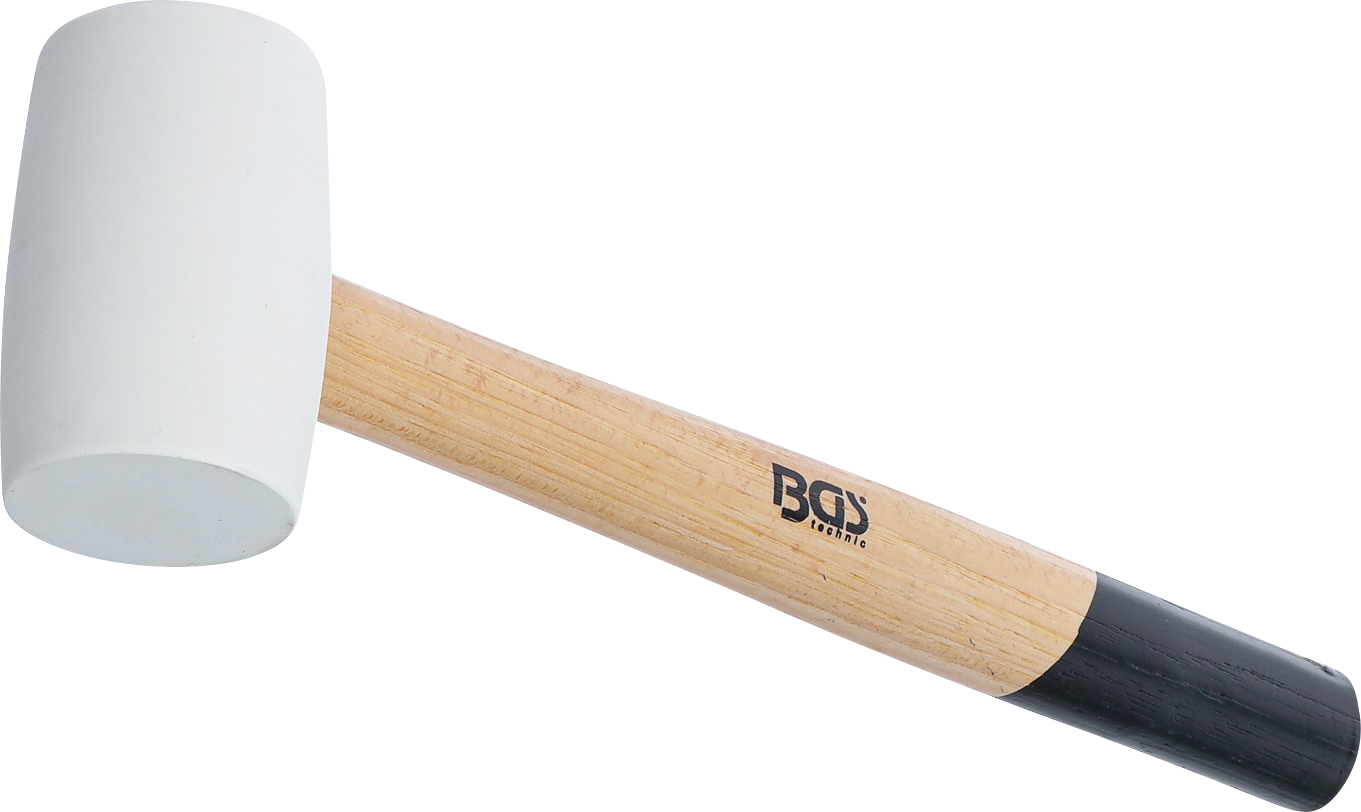 BGS TECHNIC Gummihammer, 70138, Hickory-Stiel, 250 g, Ø 48 mm