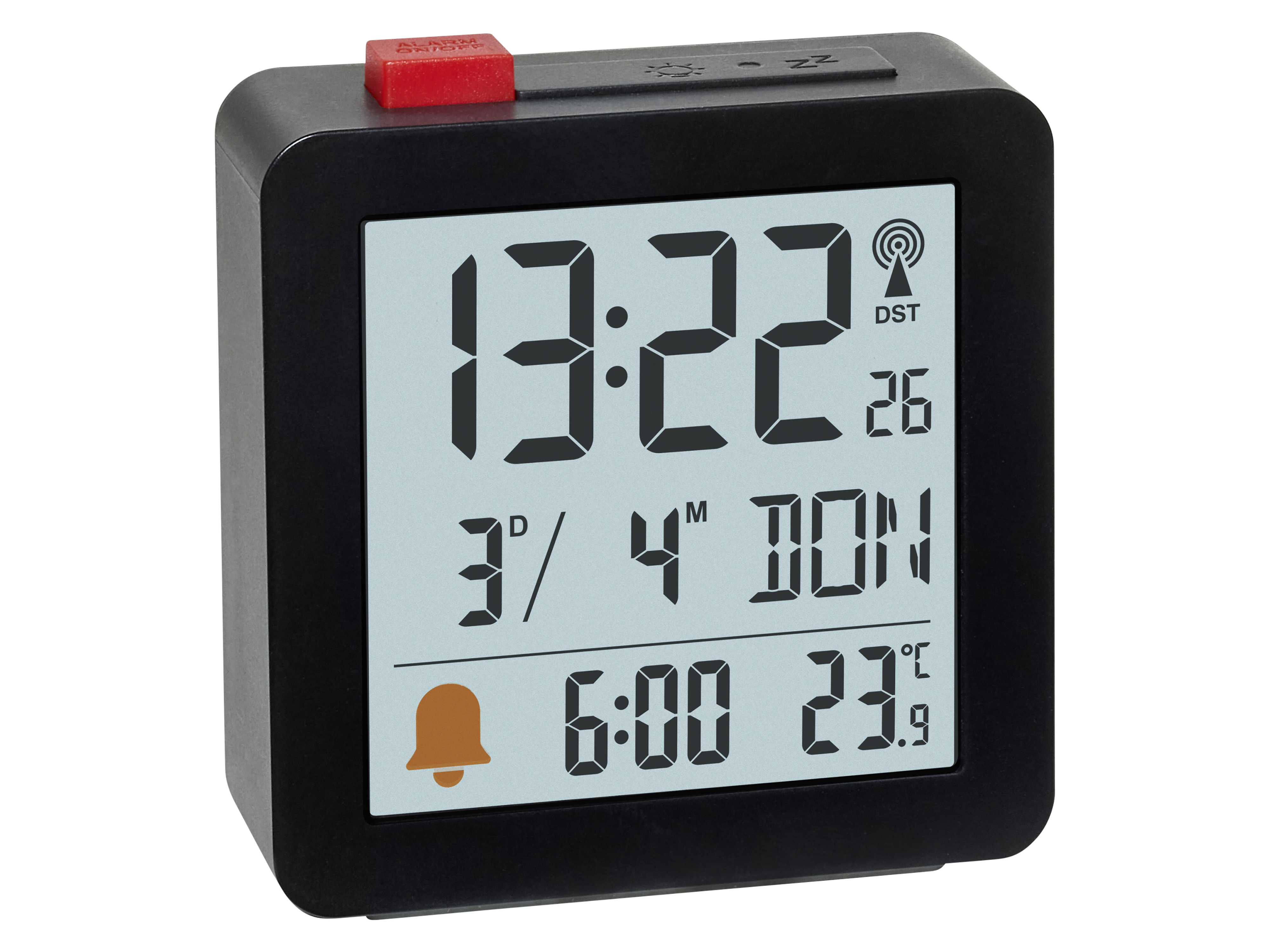 TFA Funkwecker 60.2566.01, mit Temperaturanzeige
