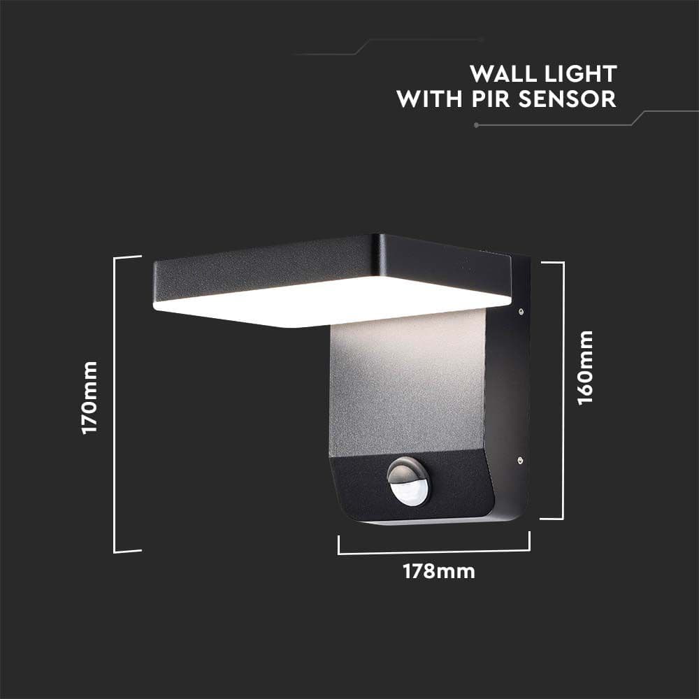 V-TAC LED-Fluter VT-11020S, EEK: E, 17 W, 2580 lm, 4000 K, Bewegungssensor, schwarz V-TAC LED-Fluter VT-11020S, EEK: E, 17 W, 2580 lm, 4000 K, Sensor, schwarz