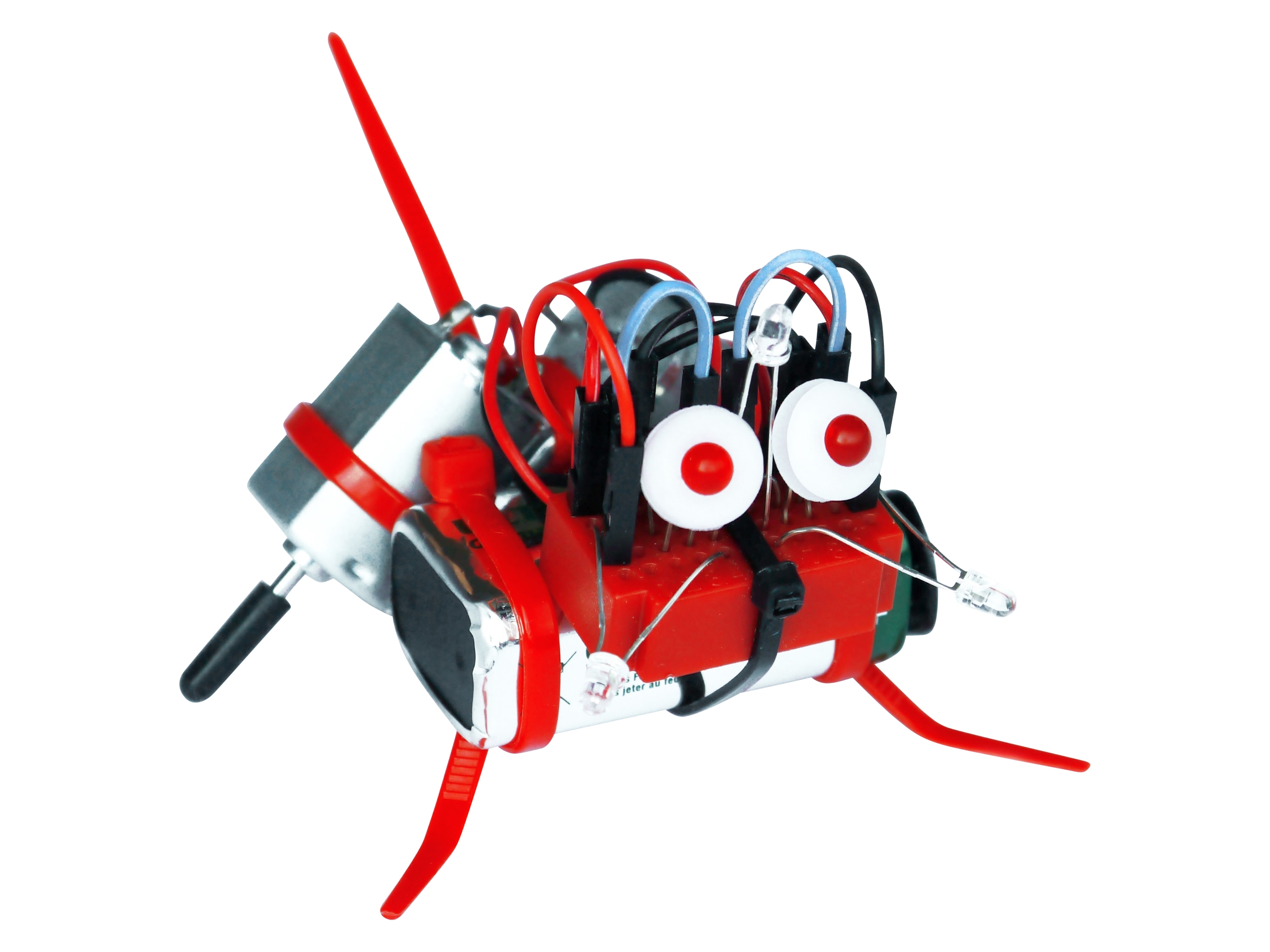 VARIOBOT Roboter Bausatz varikabi SN 021 DE rot / Hund, zum Stecken, 12 Funktionen VARIOBOT Roboter Bausatz varikabi SN 021 DE rot / Hund, zum Stecken, 12 Funktionen