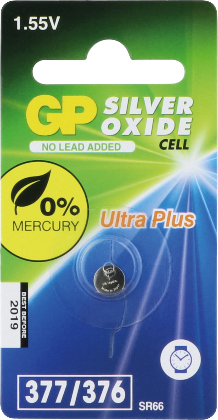 GP Knopfzelle SR626SW / 377, 25mAh, Silberoxid GP Knopfzelle SR626SW / 377, 25mAh, Silberoxid