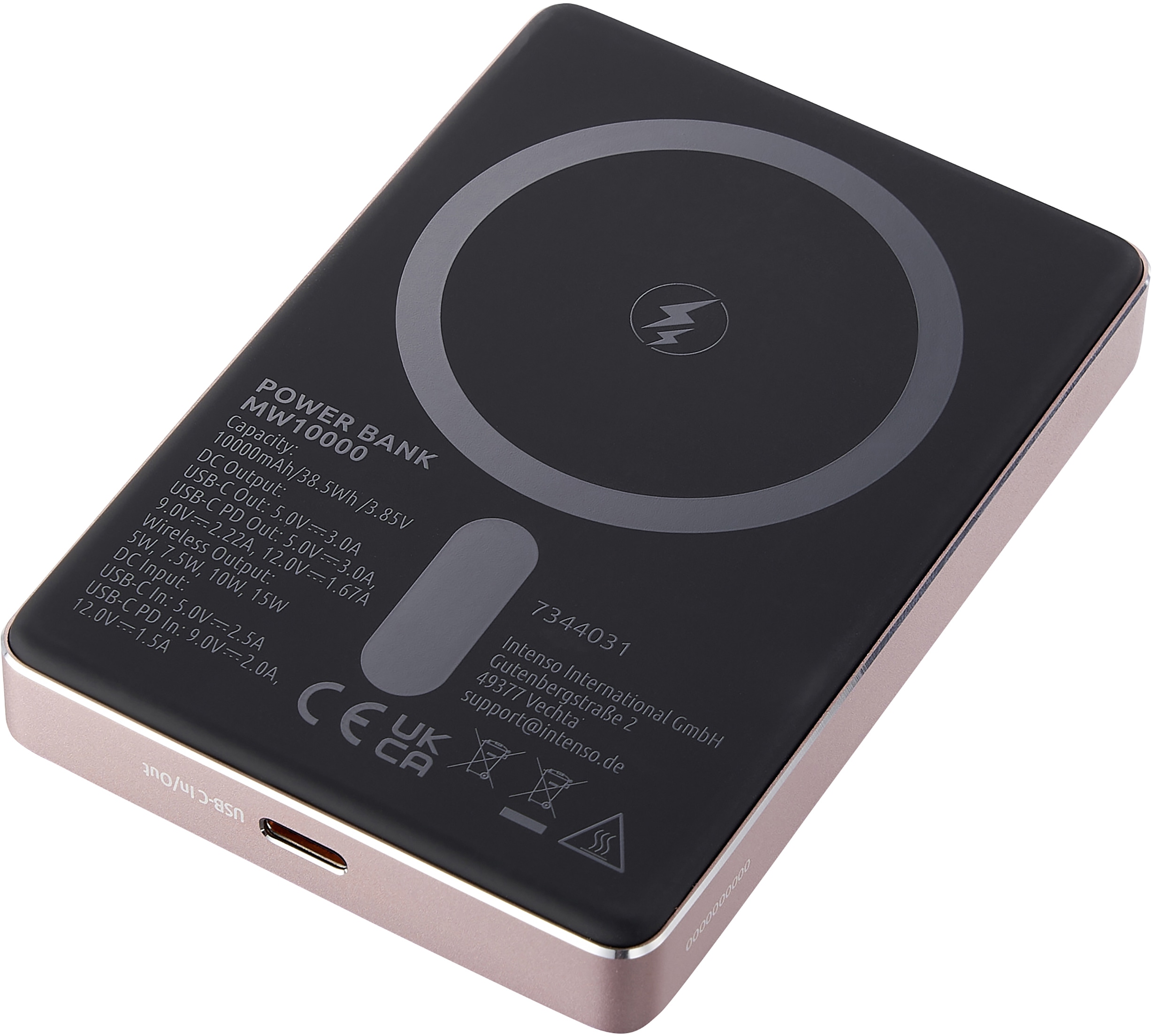 INTENSO Powerbank Magnetic Wireless, MW 10000, rose INTENSO Powerbank Magnetic Wireless, MW 10000, rose