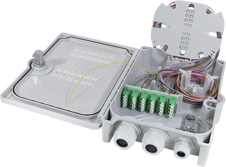 LOGILINK FTTH/FTTB-Anschlussgehäuse FB124LC,24x LC/APC, voll bestückt LOGILINK FTTH/FTTB-Anschlussgehäuse FB124LC,24x LC/APC, voll bestückt