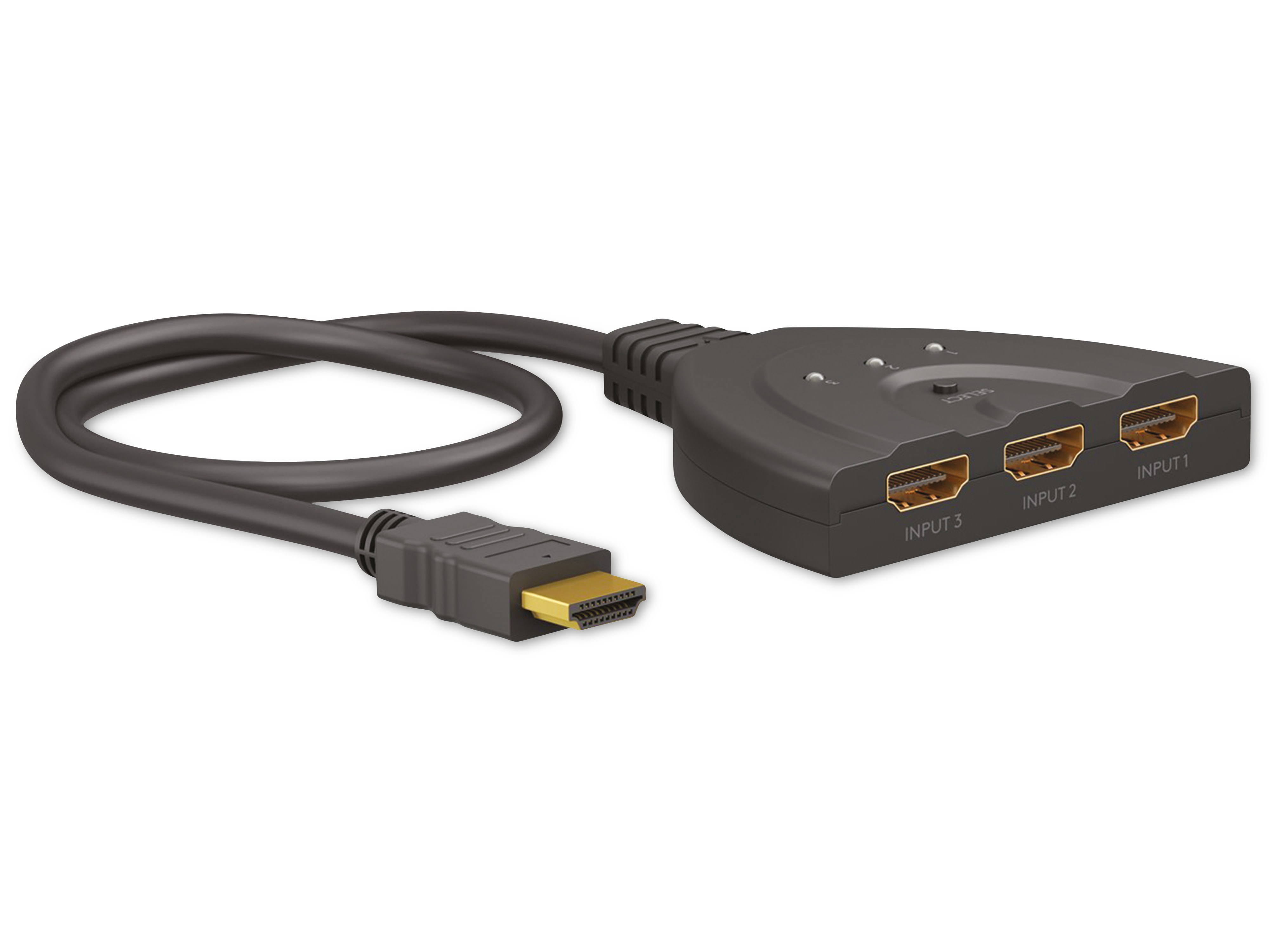 GOOBAY HDMI-Umschaltbox 3 auf 1, 4K, 30 Hz GOOBAY HDMI-Umschaltbox 3 auf 1, 4K, 30 Hz