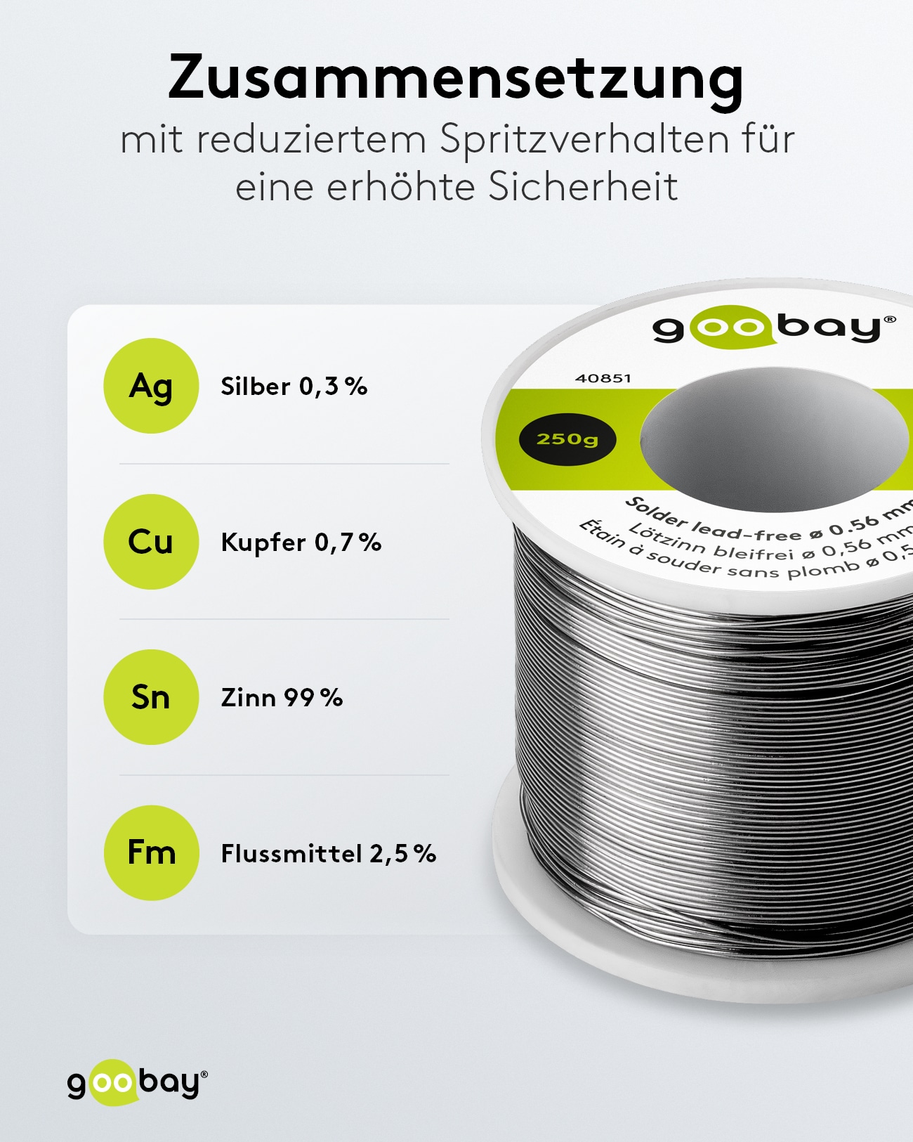 GOOBAY Lötzinn Essential, 250 g, Ø 0,56 mm