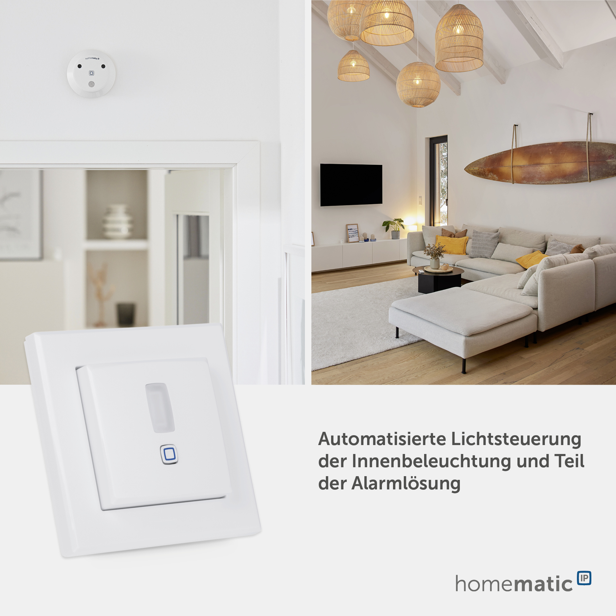 HOMEMATIC IP 156242A0 Bewegungsmelder für 55er Rahmen, innen HOMEMATIC IP 156242A0 Bewegungsmelder für 55er Rahmen, innen