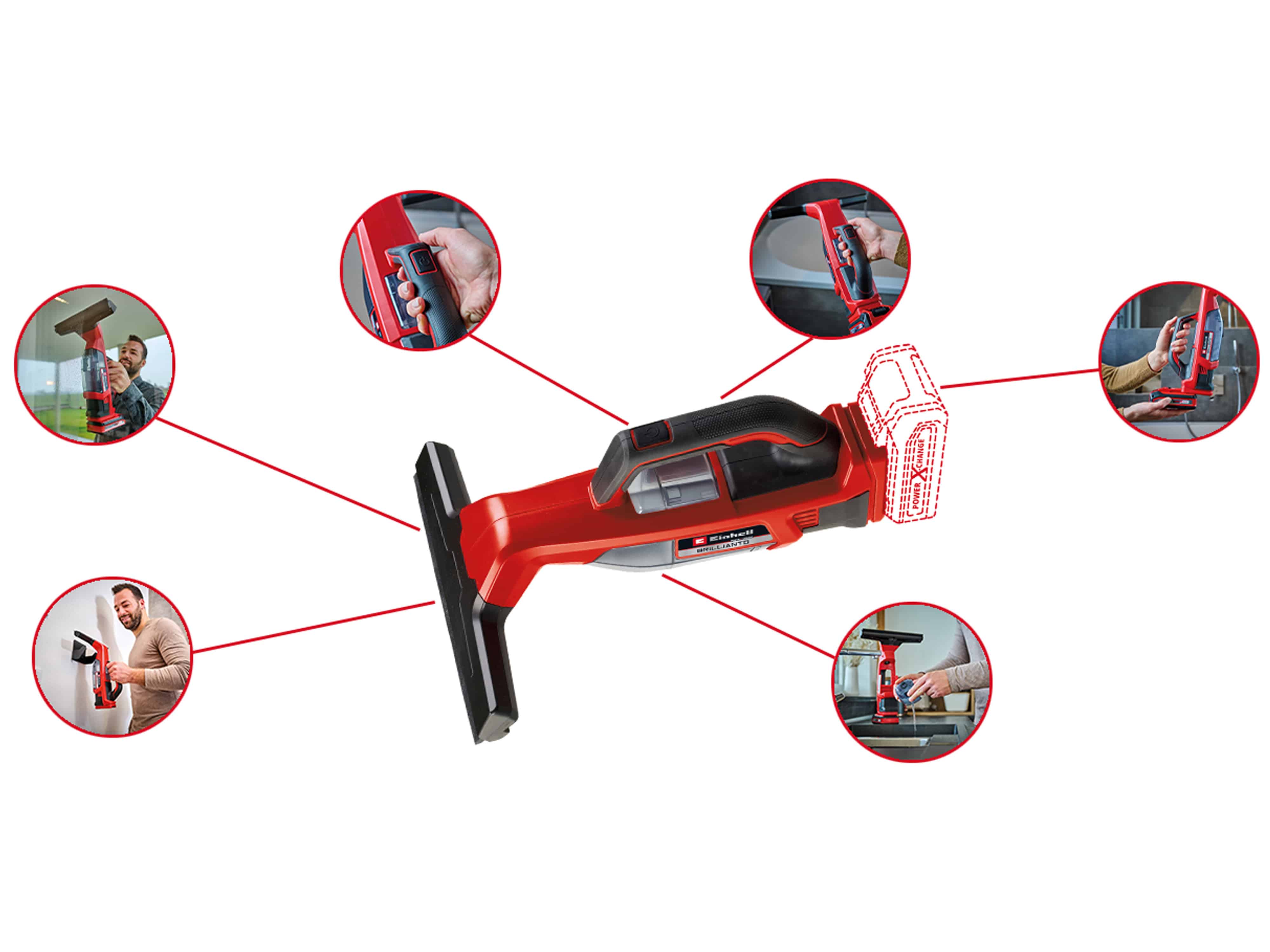 EINHELL Akku-Fensterreiniger Brillianto Kit (1x 4,0 Ah) EINHELL Akku-Fensterreiniger Brillianto Kit (1x 4,0 Ah)