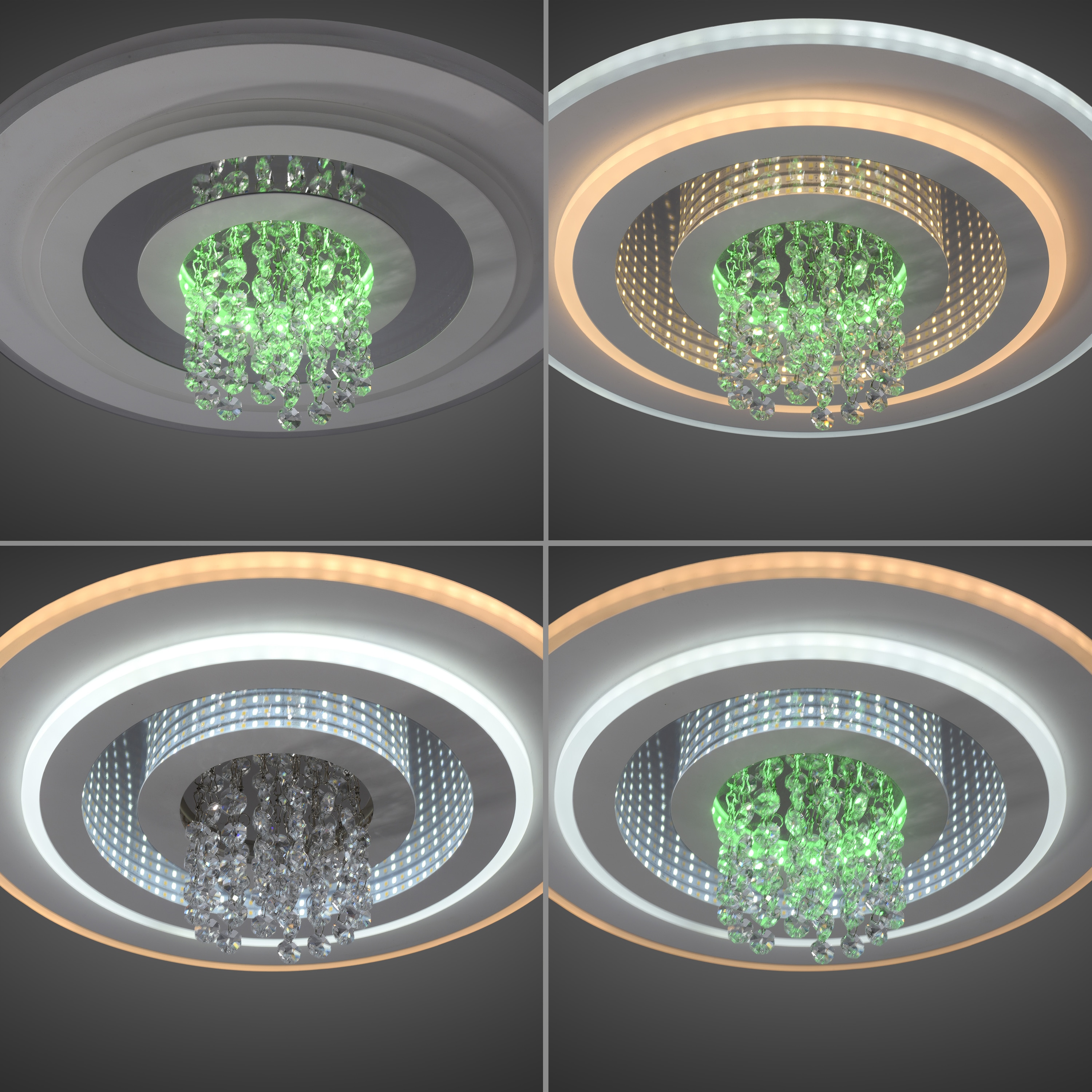 JUST LIGHT LED-Deckenleuchte 14518-16, 24W, 2800lm, CCT, RGB, IP20, weiß