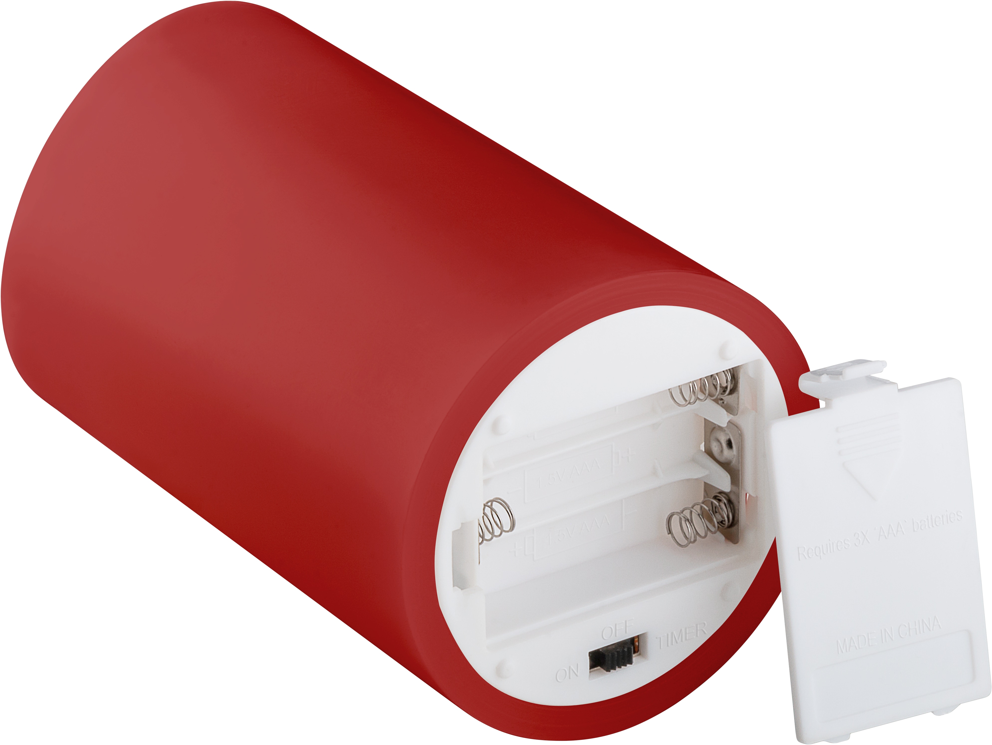 GOOBAY LED-Echtwachskerzen, Timerfunktion, 4 Stück, warmweiß, rot GOOBAY LED-Echtwachskerzen, Timerfunktion, 4 Stück, warmweiß, rot