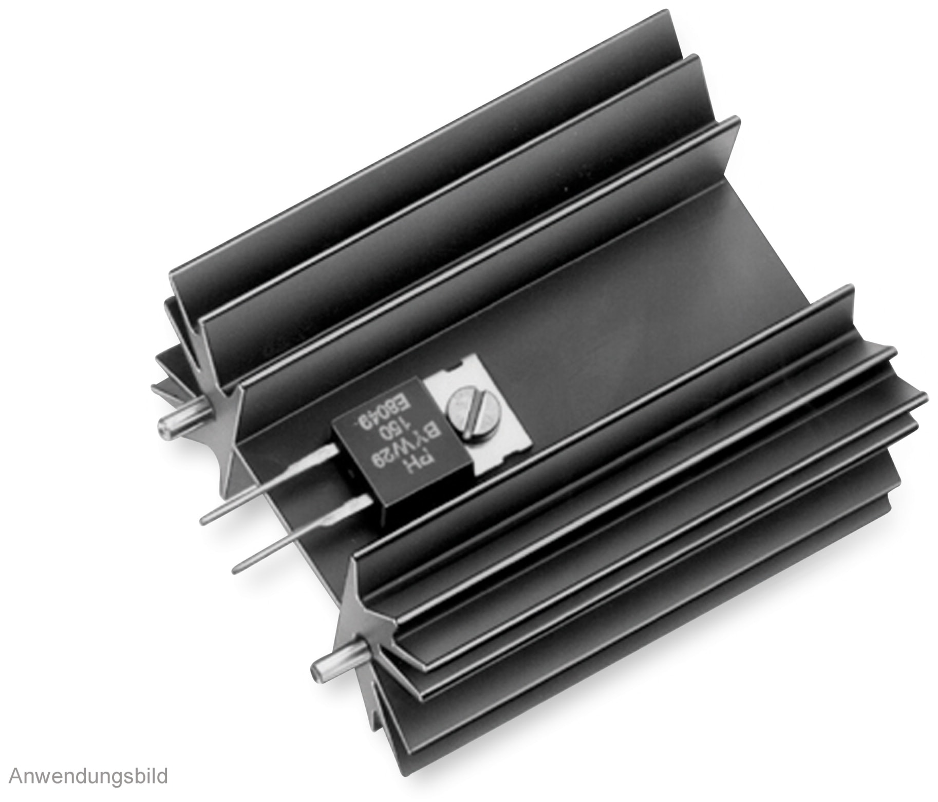FISCHER ELEKTRONIK Kühlkörper, SK 129 50,8 STS, Leiterkartenkühlkörper , schwarz, Aluminium FISCHER ELEKTRONIK Kühlkörper, SK 129 50,8 STS, Leiterkartenkühlkörper , schwarz, Aluminium