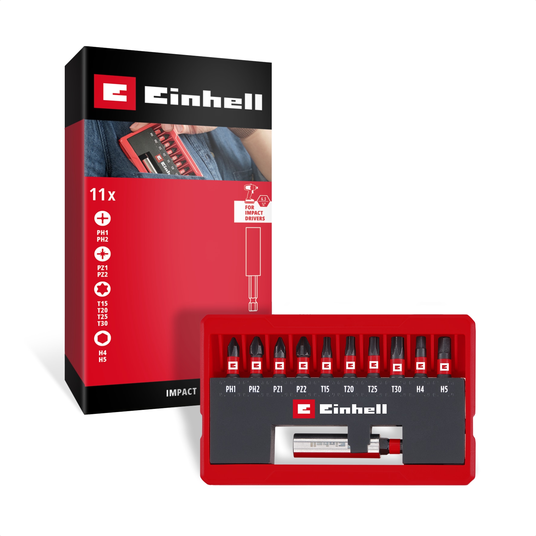 EINHELL Impact-Bit-Set, 118673, 11-teilig EINHELL Impact-Bit-Set, 118673, 11-teilig