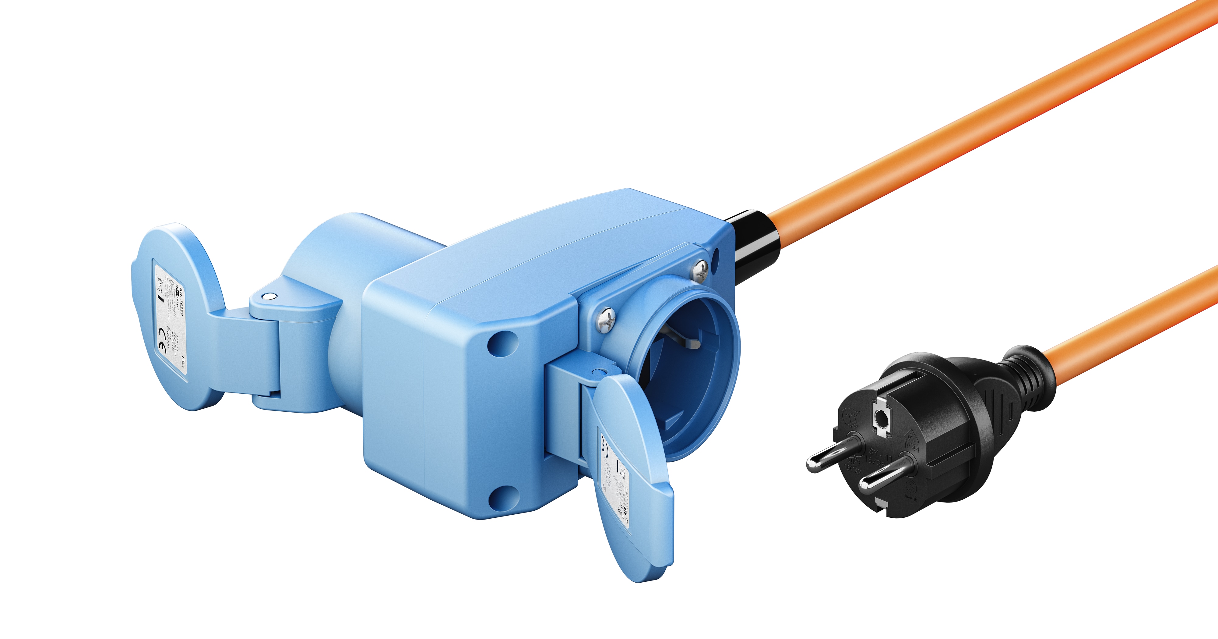 GOOBAY CEE-Adapterkabel 76222, 1,5 m, Schutzkontakt Stecker zu CEE-+ SK.-Kupplung GOOBAY CEE-Adapterkabel 76222, 1,5 m, Schutzkontakt Stecker zu CEE-+ SK.-Kupplung