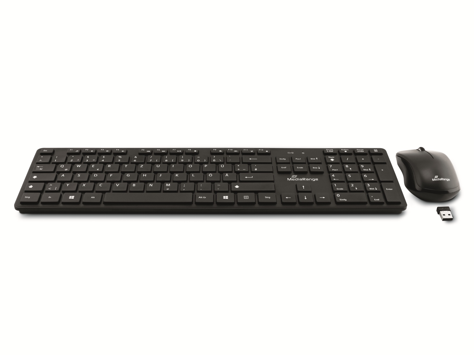 MEDIARANGE Funk-Tastatur- und Maus-Set MROS107, QWERTZ, schwarz MEDIARANGE Funk-Tastatur- und Maus-Set MROS107, QWERTZ, schwarz