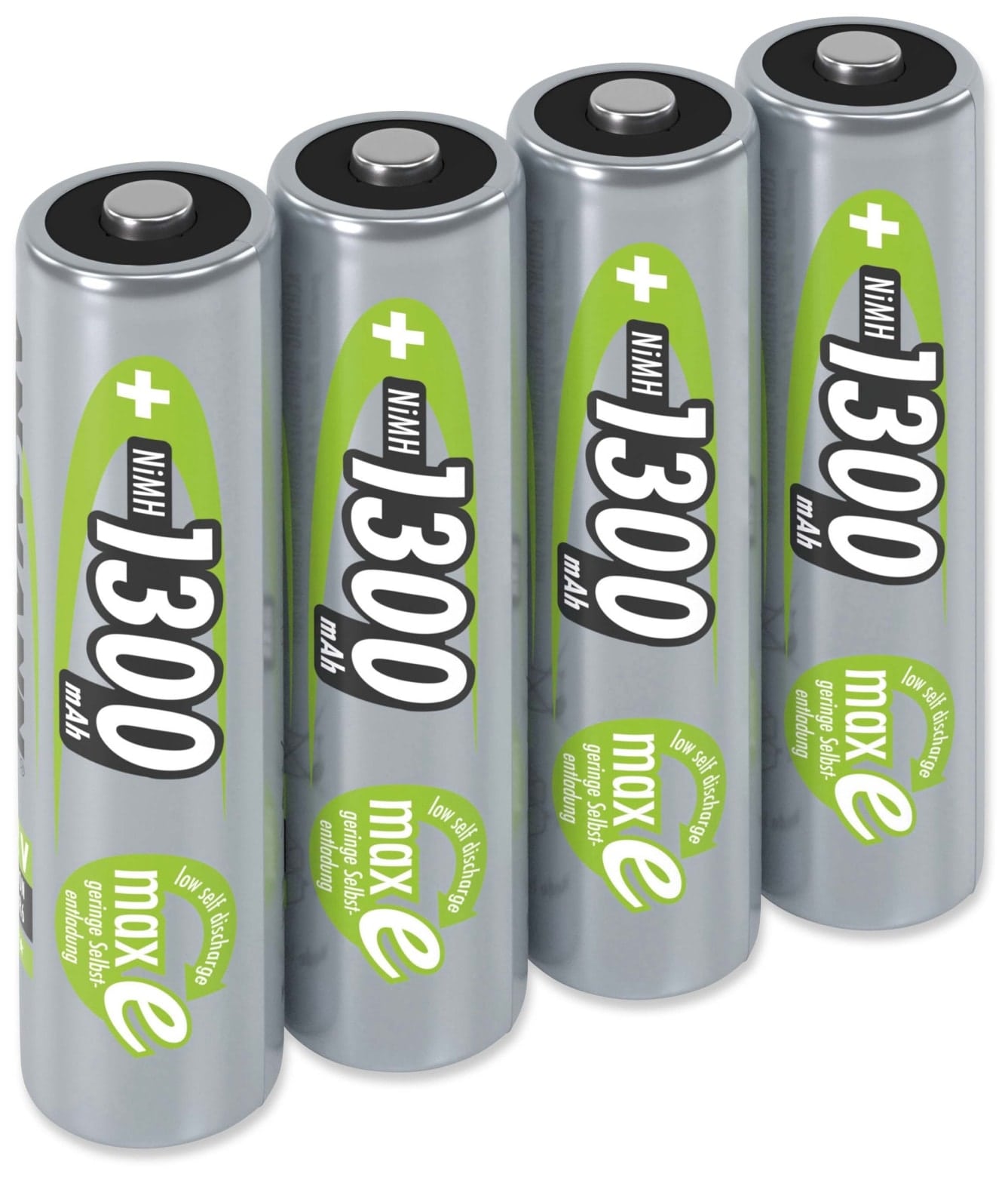 ANSMANN NiMH-Mignon-Akku maxE, 1300mAh, 4 Stück ANSMANN NiMH-Mignon-Akku maxE, 1300mAh, 4 Stück