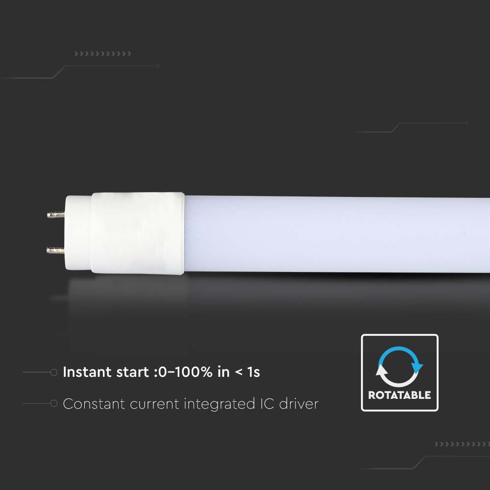 V-TAC LED-Röhre VT-1577, T8, G13, EEK: F, 20 W, 2100 lm, 3000 K, 1500 mm V-TAC LED-Röhre VT-1577, T8, G13, EEK: F, 20 W, 2100 lm, 3000 K, 1500 mm