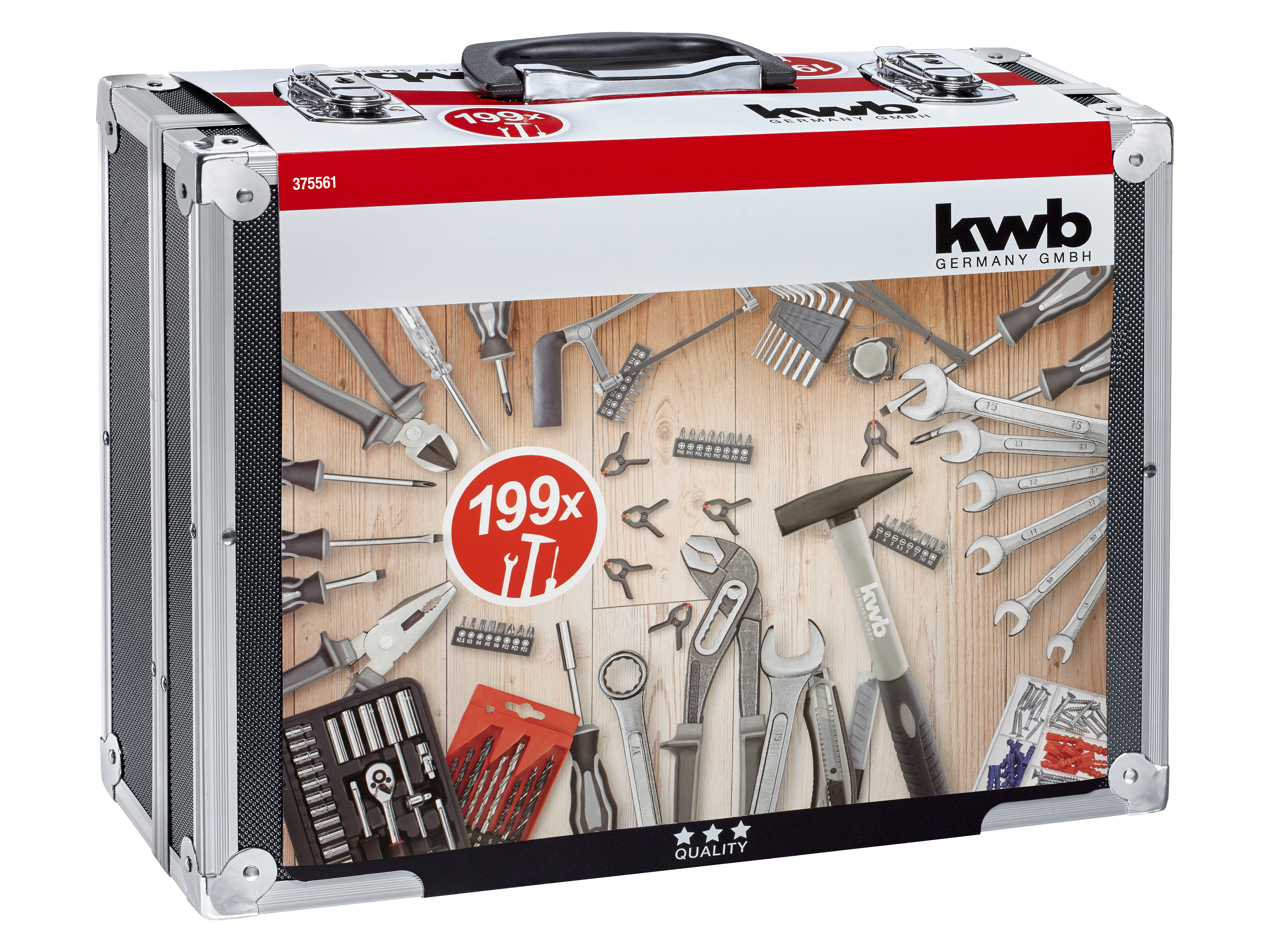 KWB Werkzeugkoffer, 375561, 199-teilig KWB Werkzeugkoffer, 375561, 199-teilig