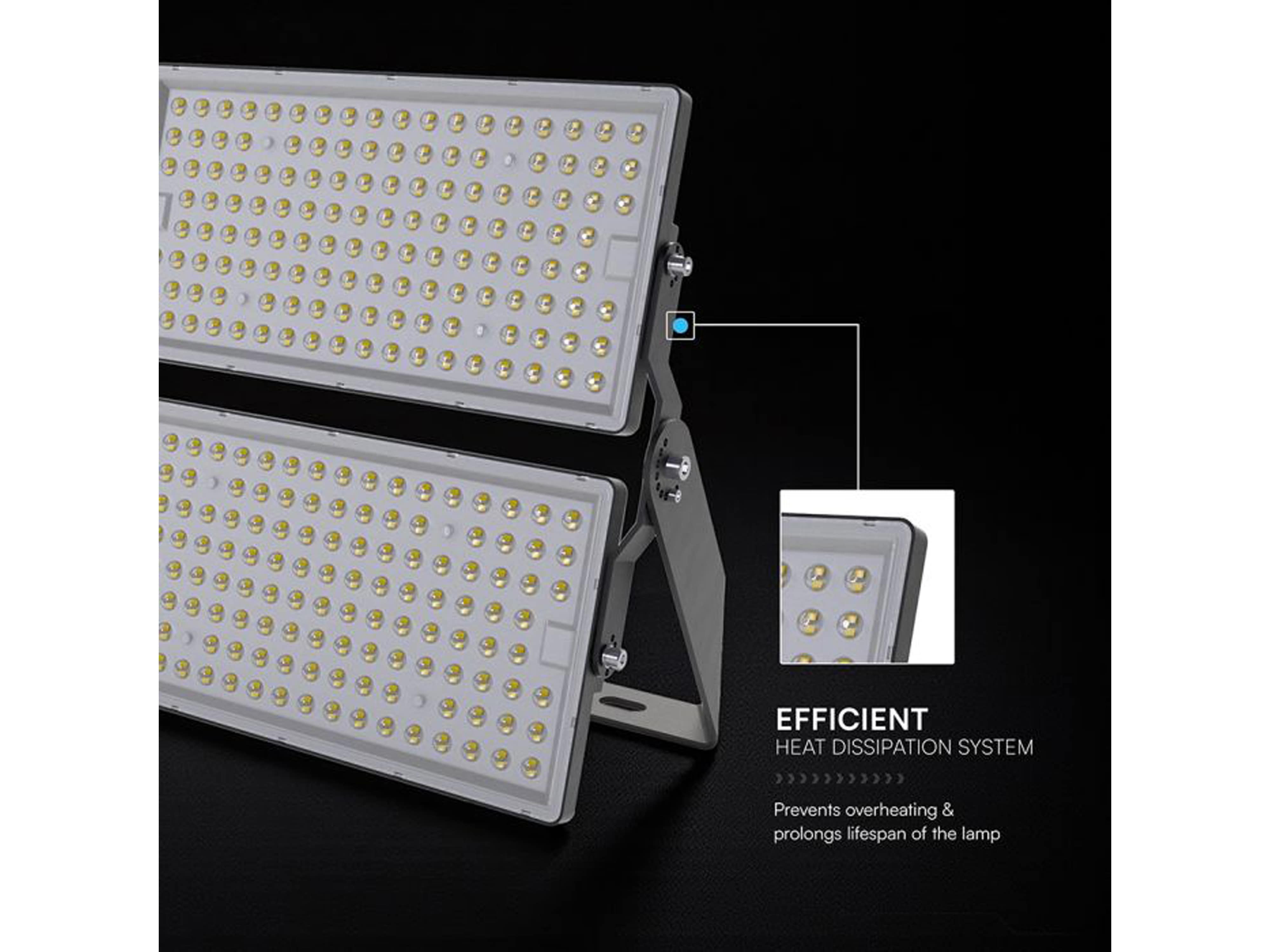 V-TAC LED-Fluter VT-48500, 500W, 4000K, EEK: D, 67500lm, neutralweiß, IP65, schwarz V-TAC LED-Fluter VT-48500, 500W, 4000K, EEK: D, 67500lm, neutralweiß, IP65, schwarz