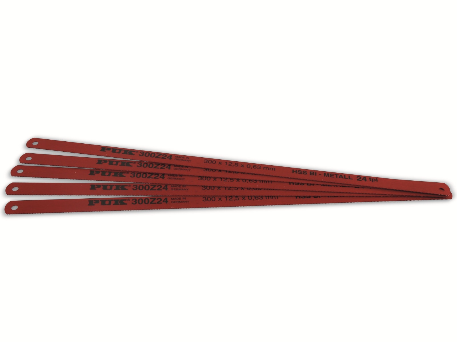 PUK HSS Metall-Sägeblätter, TPI Z24100, 300 mm, 5 Stück PUK HSS Metall-Sägeblätter, TPI Z24100, 300 mm, 5 Stück
