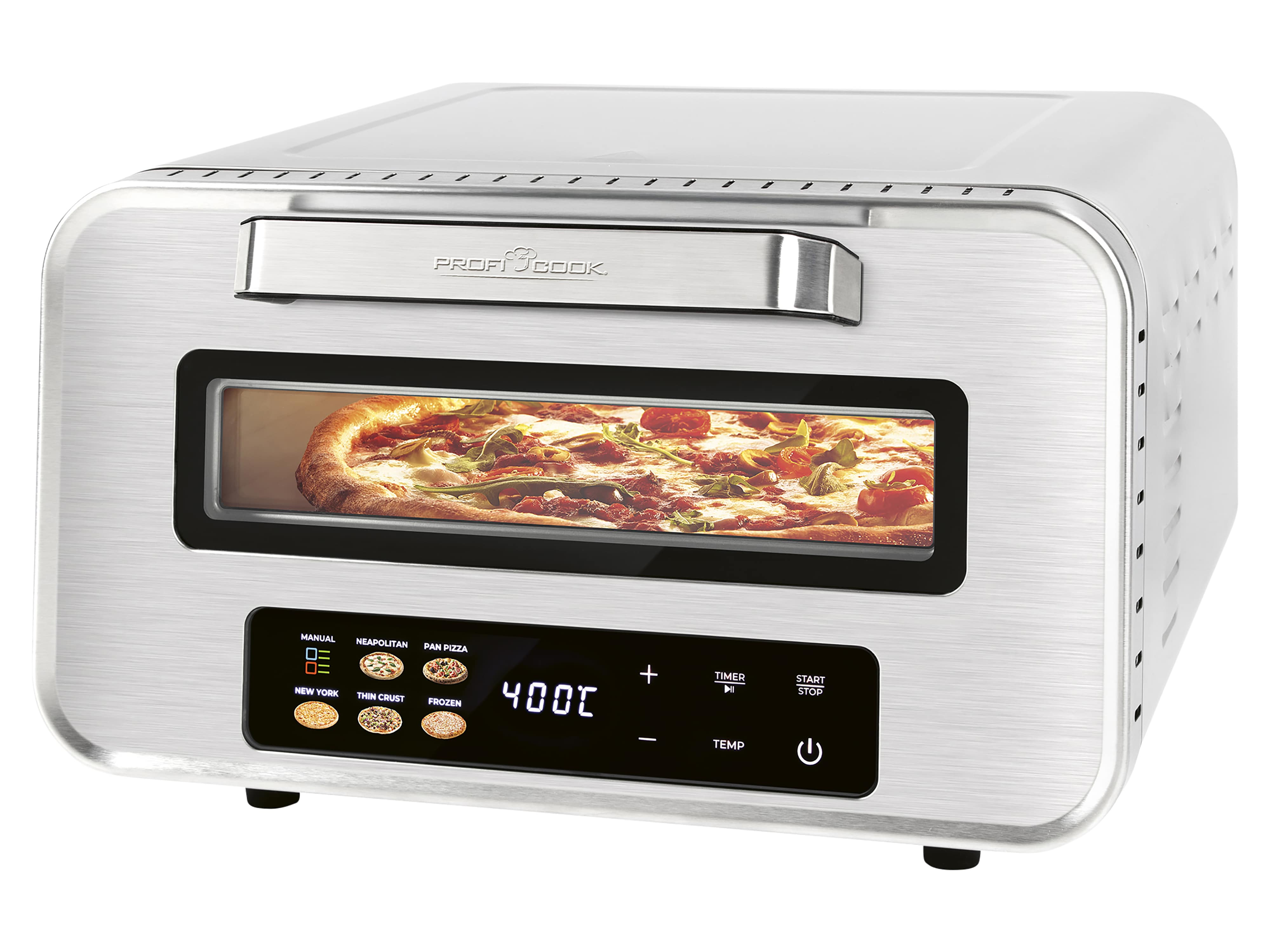 PROFI COOK Pizzaofen PC-PO 1323, inkl. Pizzastein & Pizzaheber, 400°C PROFICOOK Pizzaofen PC-PO 1323, inkl. Pizzastein & Pizzaheber, 400°C
