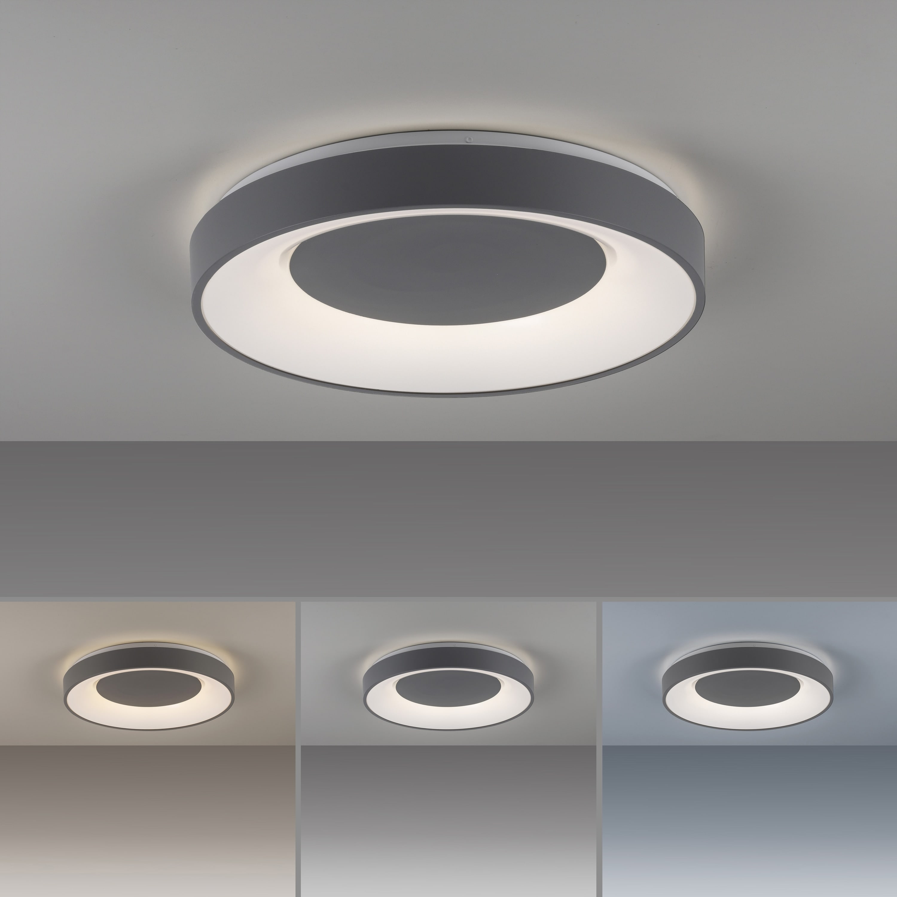 JUST LIGHT LED-Deckenleuchte 14326-18 grau, 26,5 W, 3300 lm, CCT JUST LIGHT LED-Deckenleuchte 14326-18 grau, 26,5 W, 3300 lm, CCT