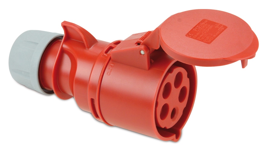 PCE CEE-Kupplung Shark, 5-polig, 400 V, 32 A, IP44 PCE CEE-Kupplung Shark, 5-polig, 400 V, 32 A, IP44