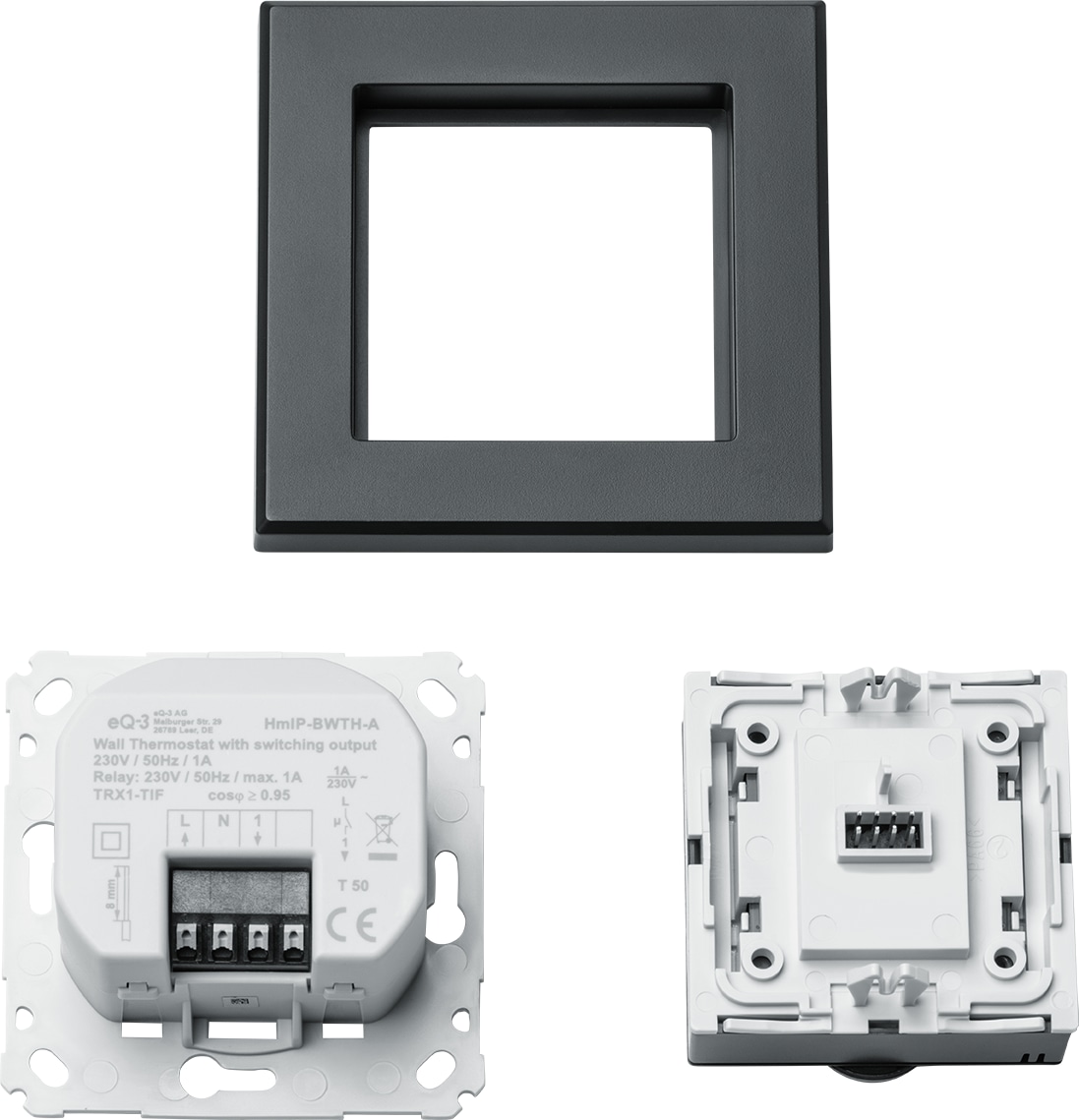 HOMEMATIC IP 159928A0, Wandthermostat mit Schaltausgang, anthrazit HOMEMATIC IP 159928A0, Wandthermostat mit Schaltausgang, anthrazit