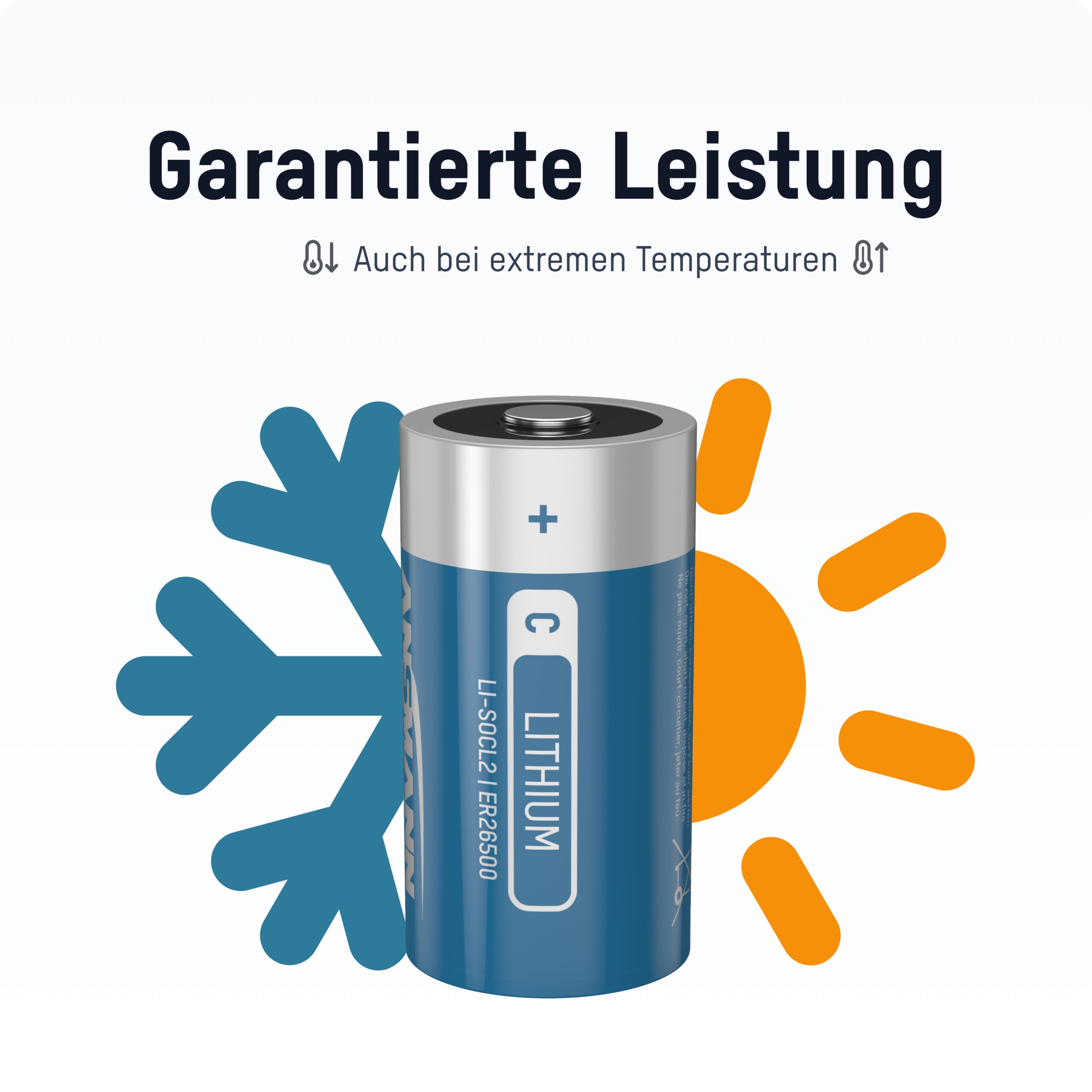ANSMANN Lithium Batterie ER26500, 3,6 V, 8500mAh ANSMANN Lithium Batterie ER26500, 3,6 V, 8500mAh