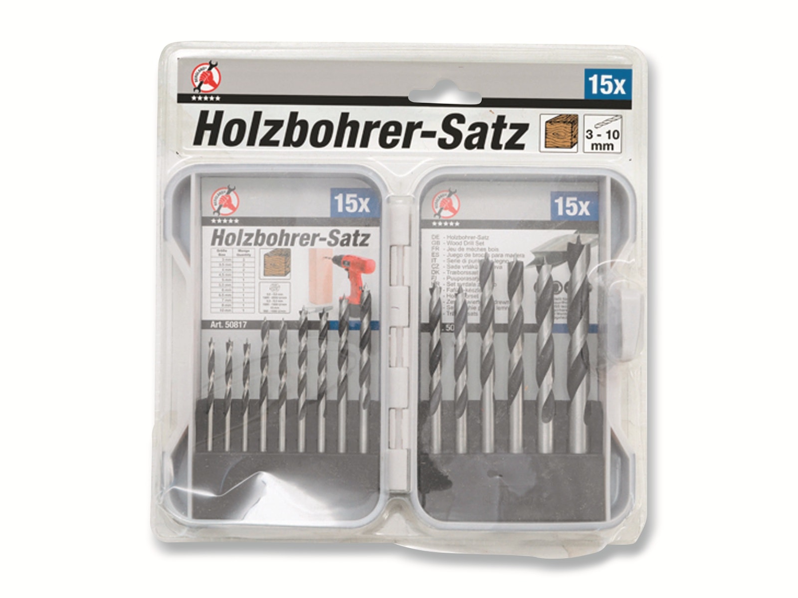 BGS TECHNIC Holz-Bohrer-Satz 50817, 3...10 mm, 15-teilig BGS TECHNIC Holz-Bohrer-Satz 50817, 3...10 mm, 15-teilig