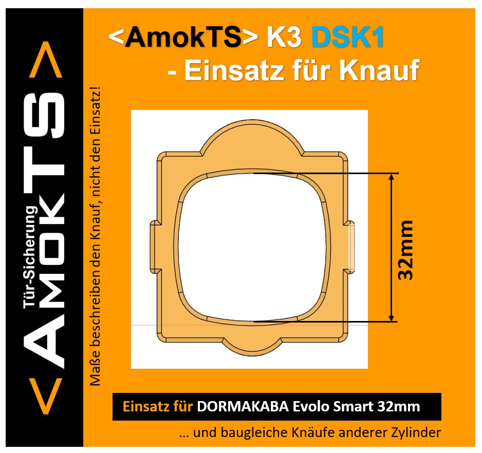 AMOKTS Türsicherungs-Set, Türsicherung K3 + Einsatz K3-DSK1 AMOKTS Türsicherungs-Set, Türsicherung K3 + Einsatz K3-DSK1