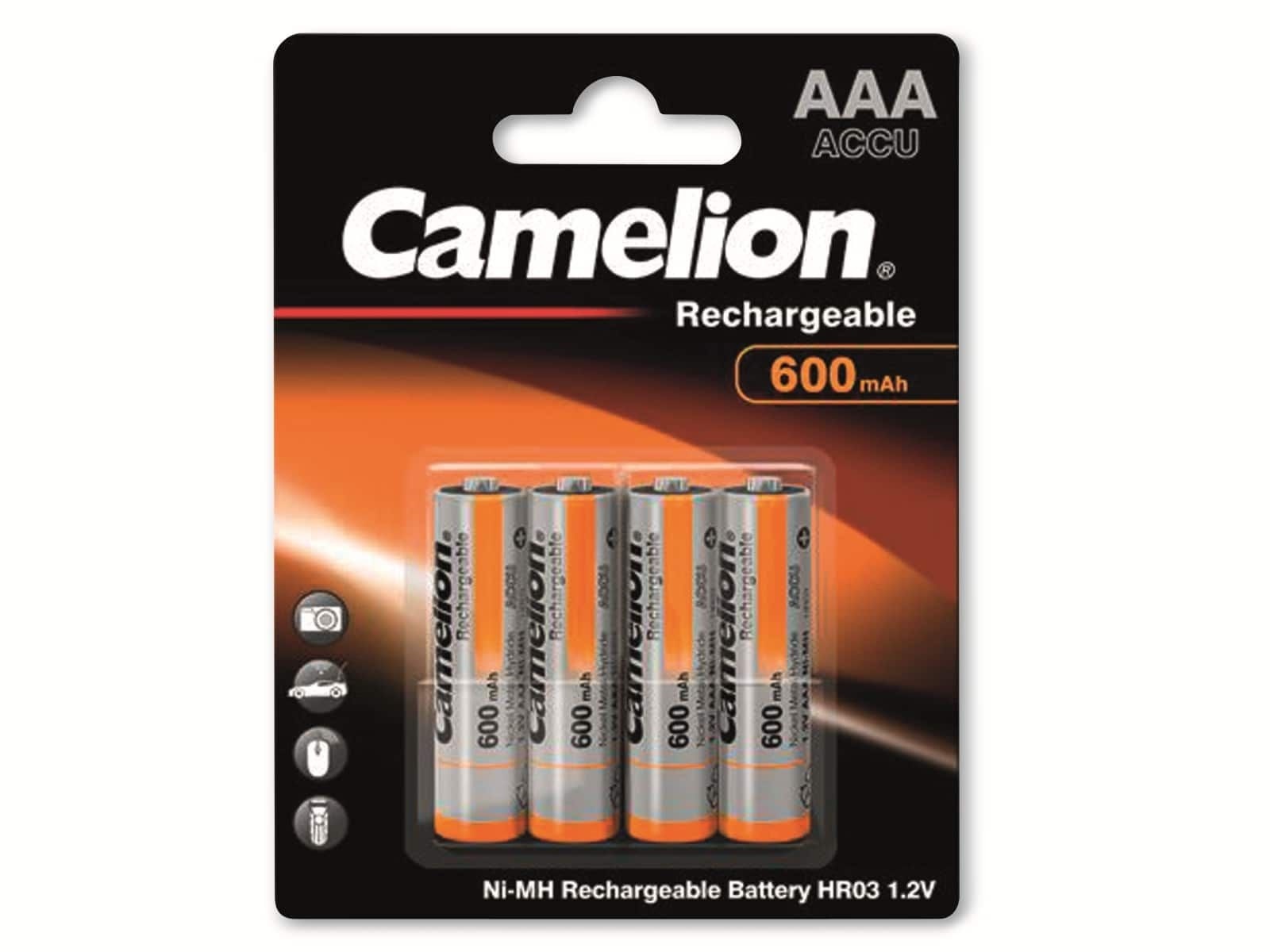 CAMELION NiMH-Micro-Akku 600 mAh, 4 Stück CAMELION NiMH-Micro-Akku 600 mAh, 4 Stück