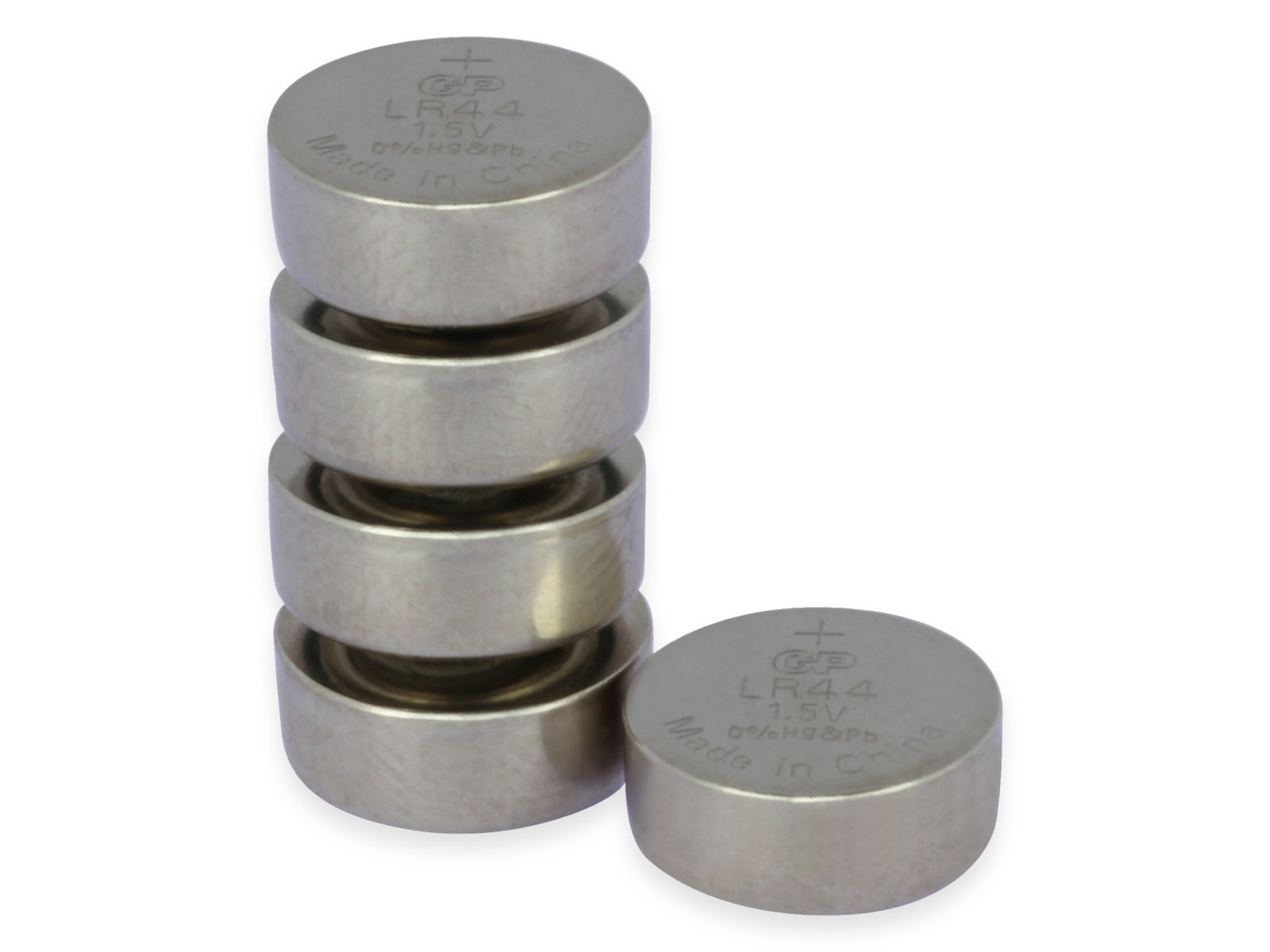 GP Knopfzelle LR44, Alkaline, 1,5 V-, 5 Stück GP Knopfzelle LR44, Alkaline, 1,5 V-, 5 Stück