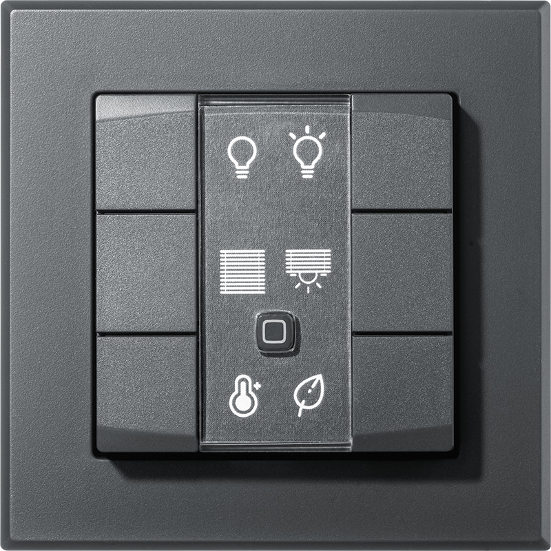 HOMEMATIC IP 159828A0, Wandtaster 6-fach, anthrazit HOMEMATIC IP 159828A0, Wandtaster 6-fach, anthrazit