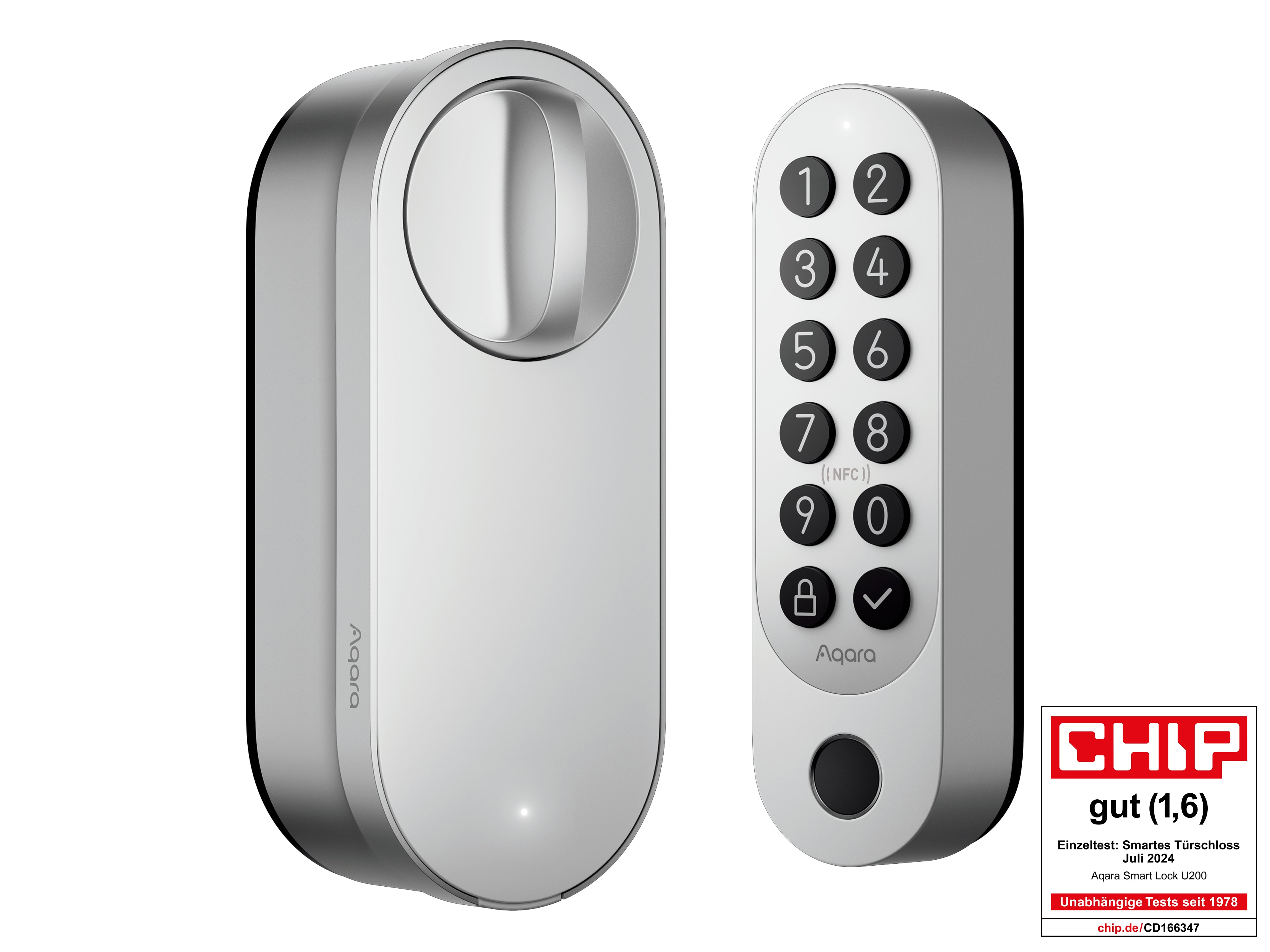 AQARA Türschloss U200, silber AQARA Türschloss EL-D02DS, U2000, silber