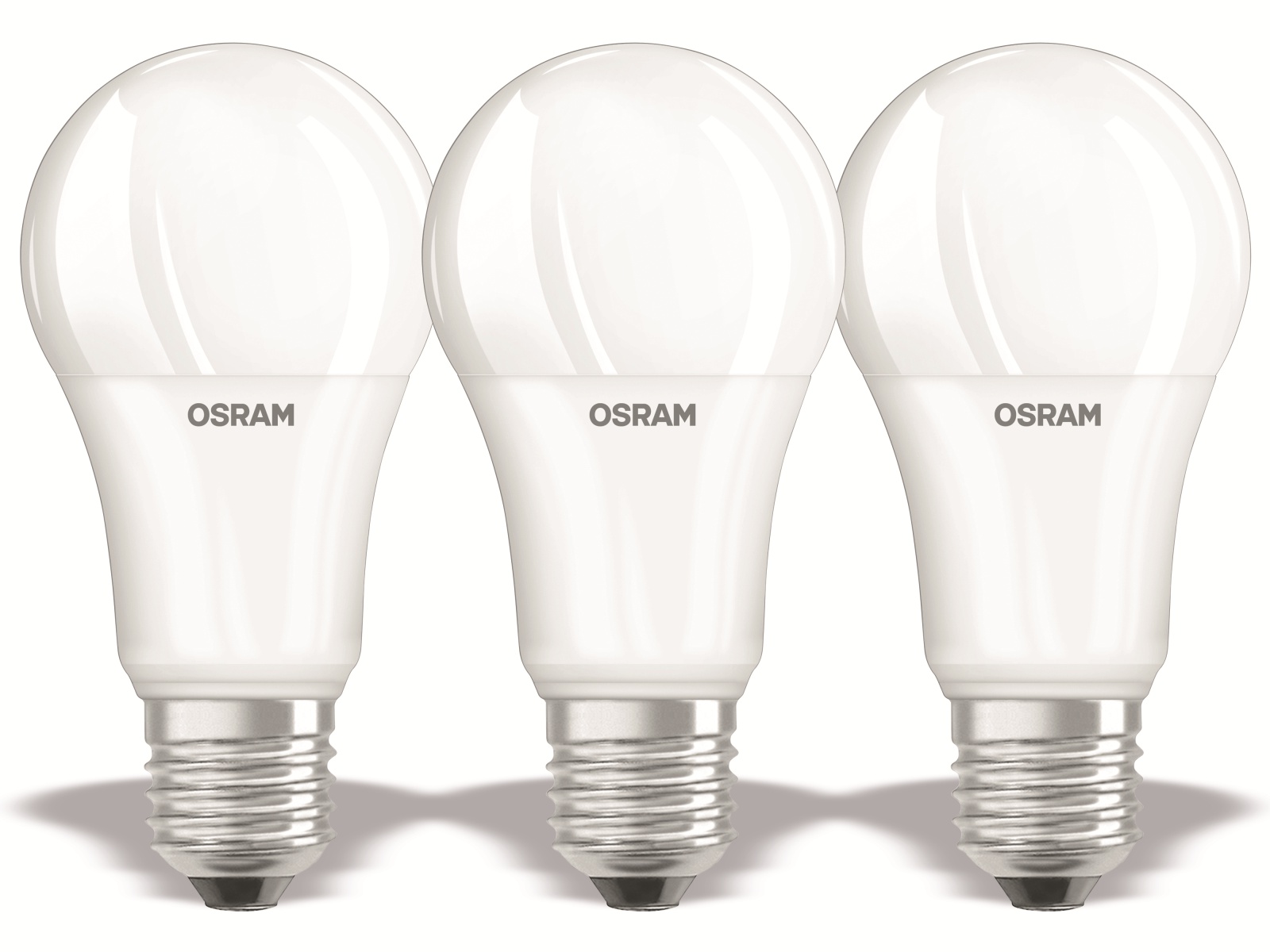 OSRAM LED-Lampe BASE C60, E27, EEK: F, 14W, 1521 lm, 2700 K, 3 Stück OSRAM LED-Lampe BASE C60, E27, EEK: F, 14W, 1521 lm, 2700 K, 3 Stück